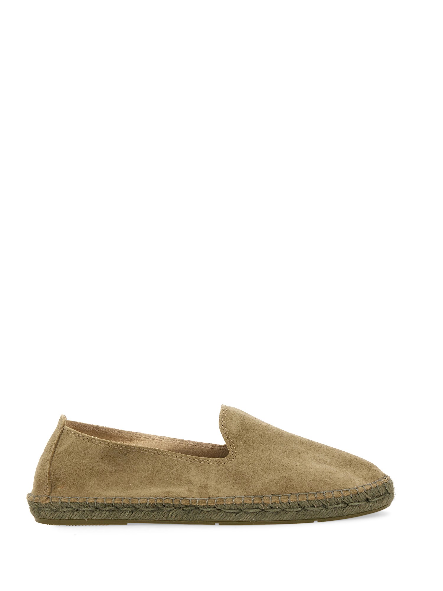 Shop Manebi Espadrille In Suede In Military Green