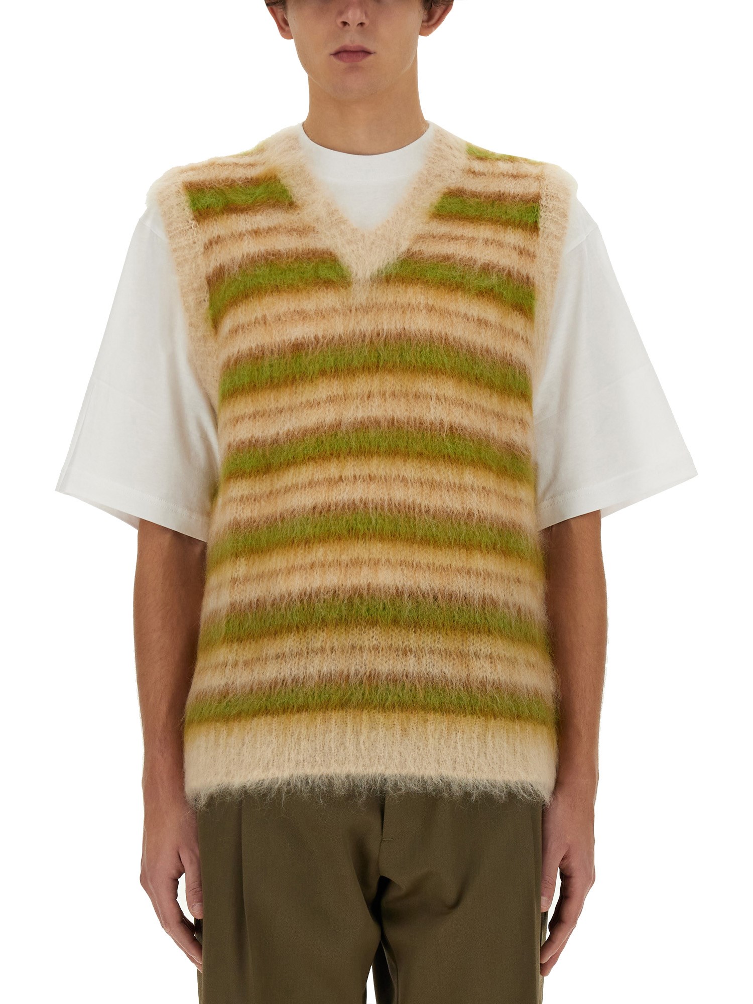 marni striped vest