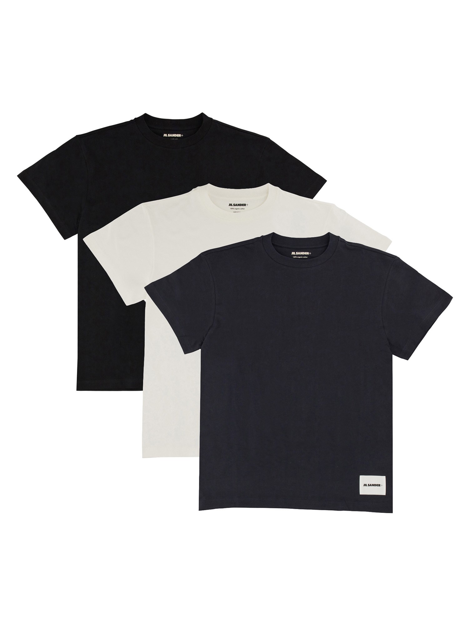 Jil Sander Pack Of Three T-shirts In Black