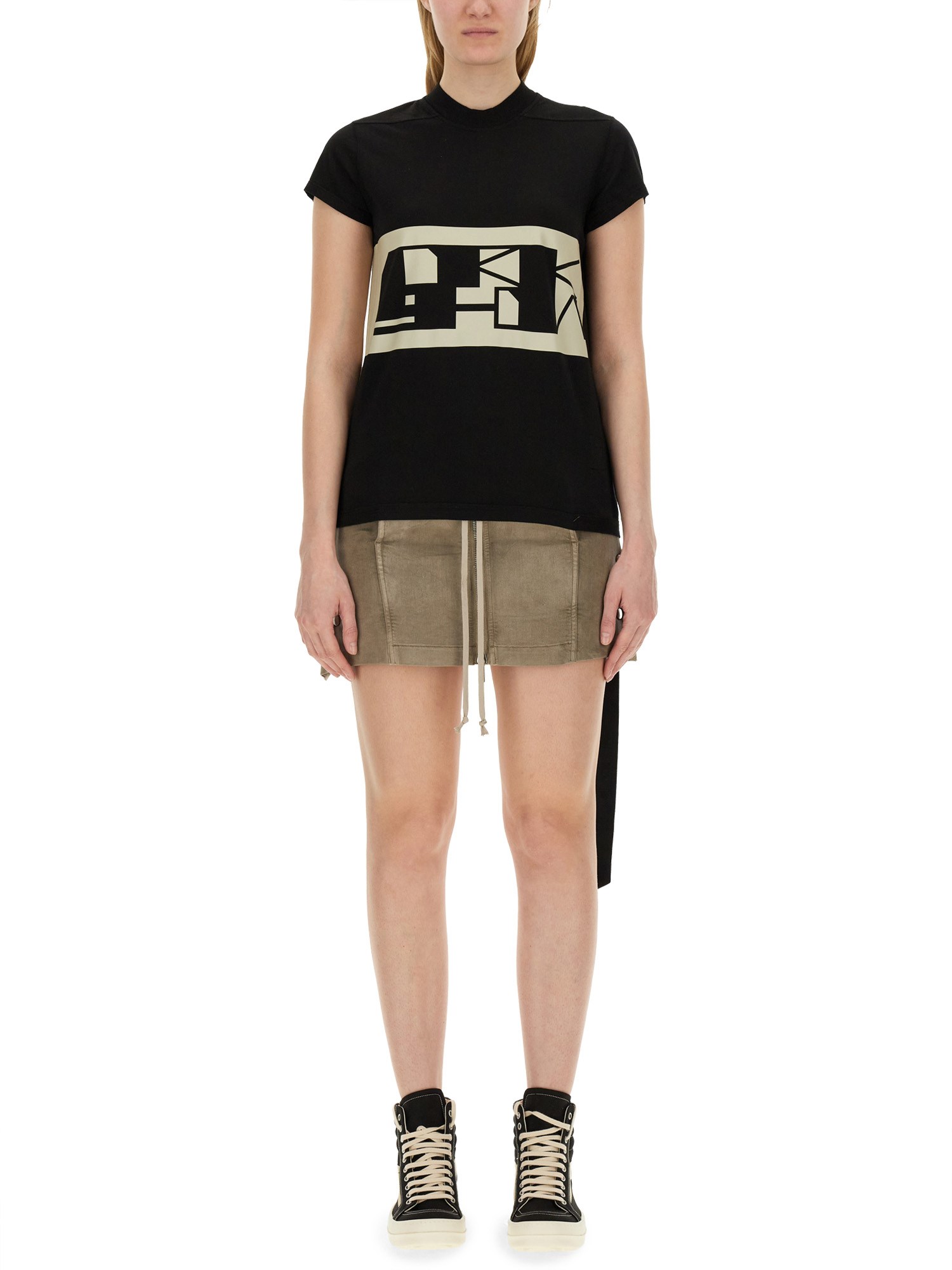 Shop Rick Owens Drkshdw "small Level T" T-shirt In Black
