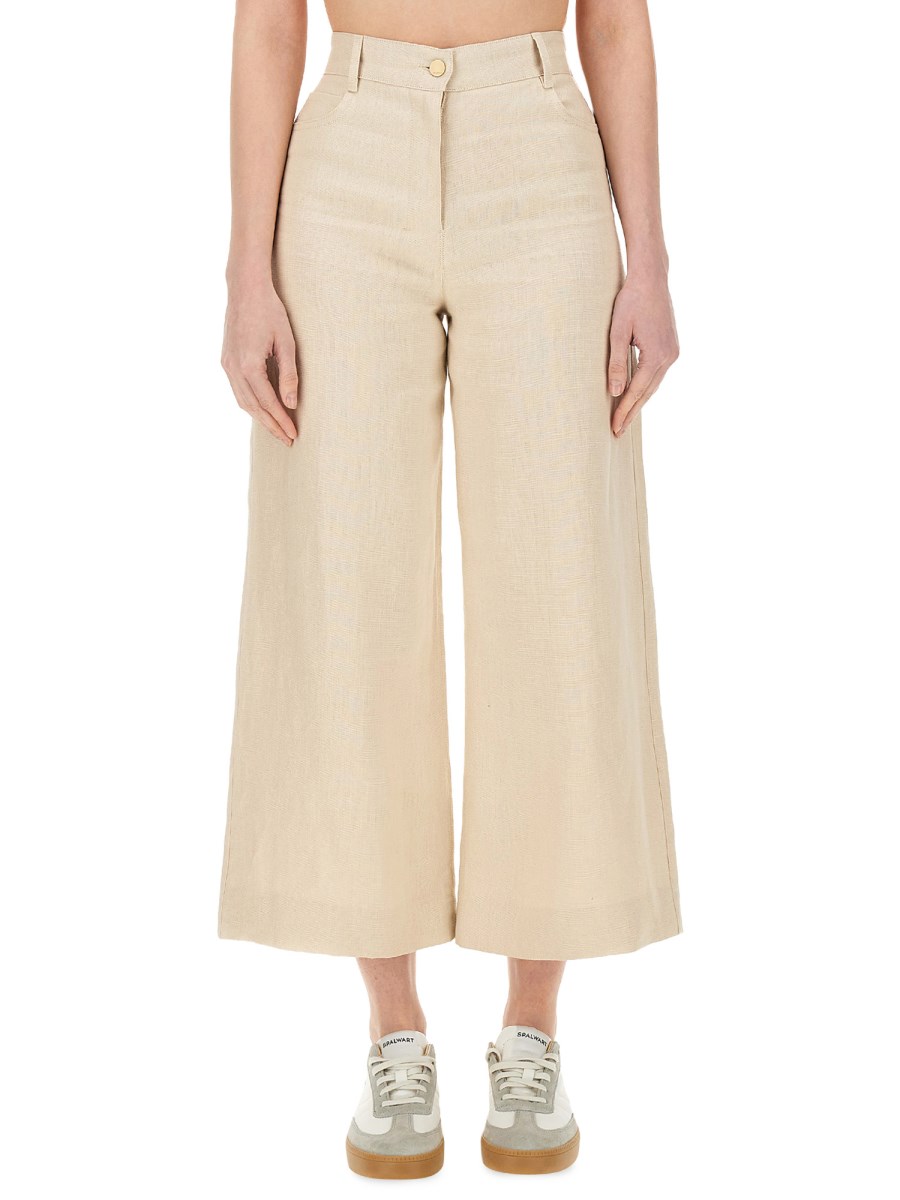 S MAX MARA PANTALONE LAPO IN LINO