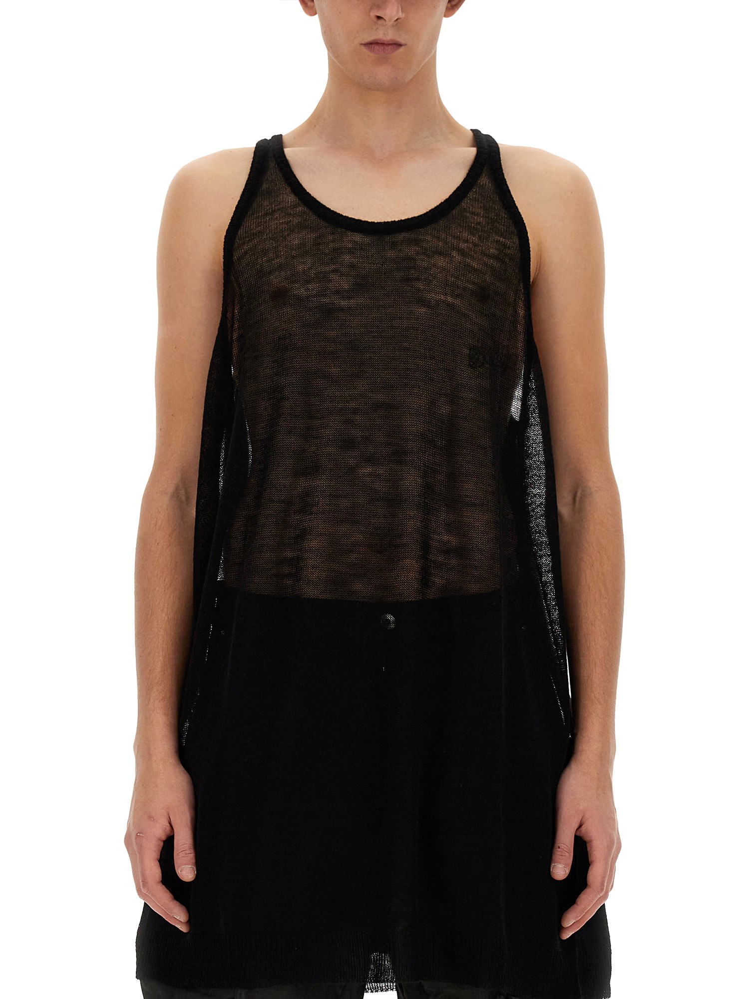 Shop Rick Owens Knitted Tank Top In Black