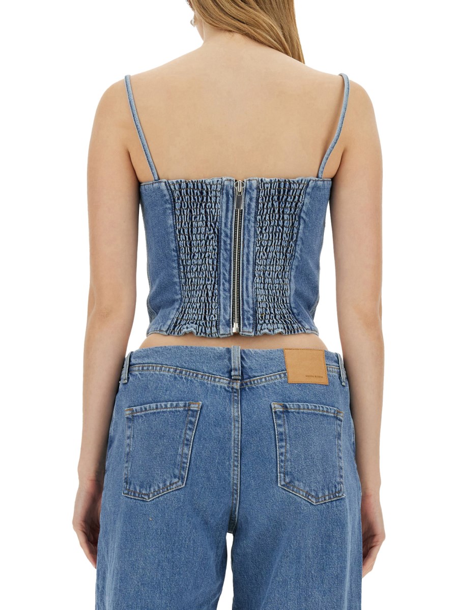 Ganni Denim Corset – greens are good for you