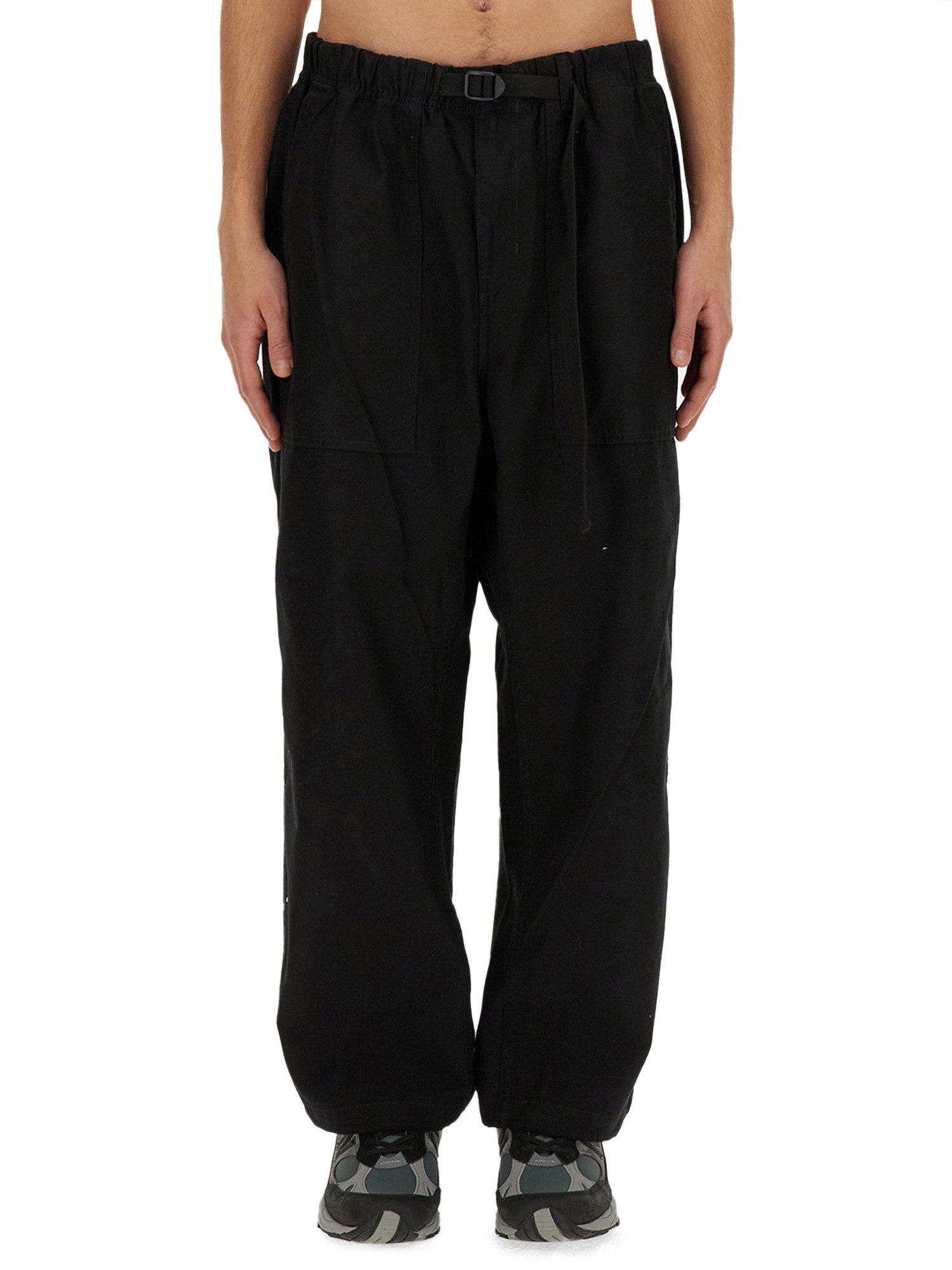 Carhartt Elastic Waistband Trousers With Pockets And Loops In Black