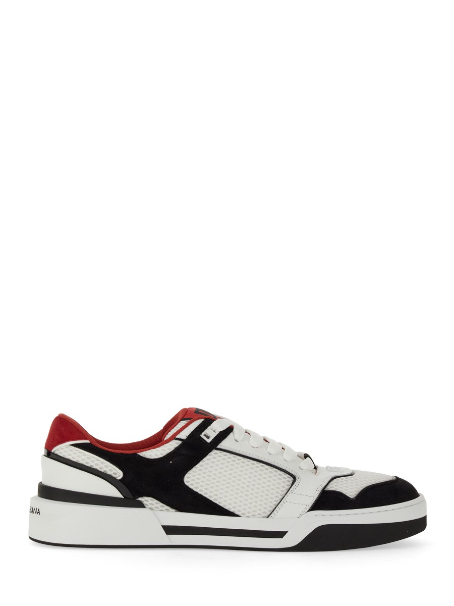 SNEAKER IN PELLE E MESH