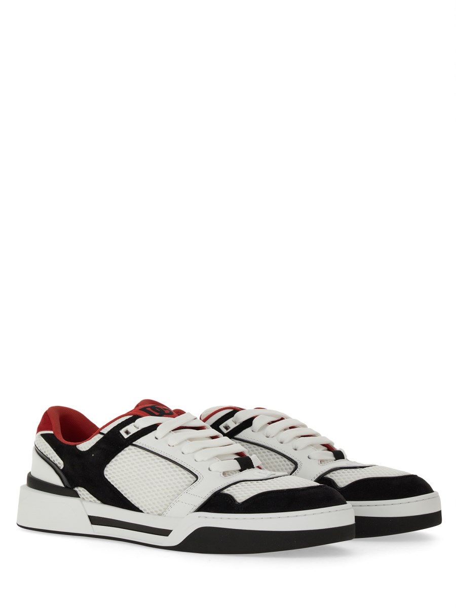 SNEAKER IN PELLE E MESH