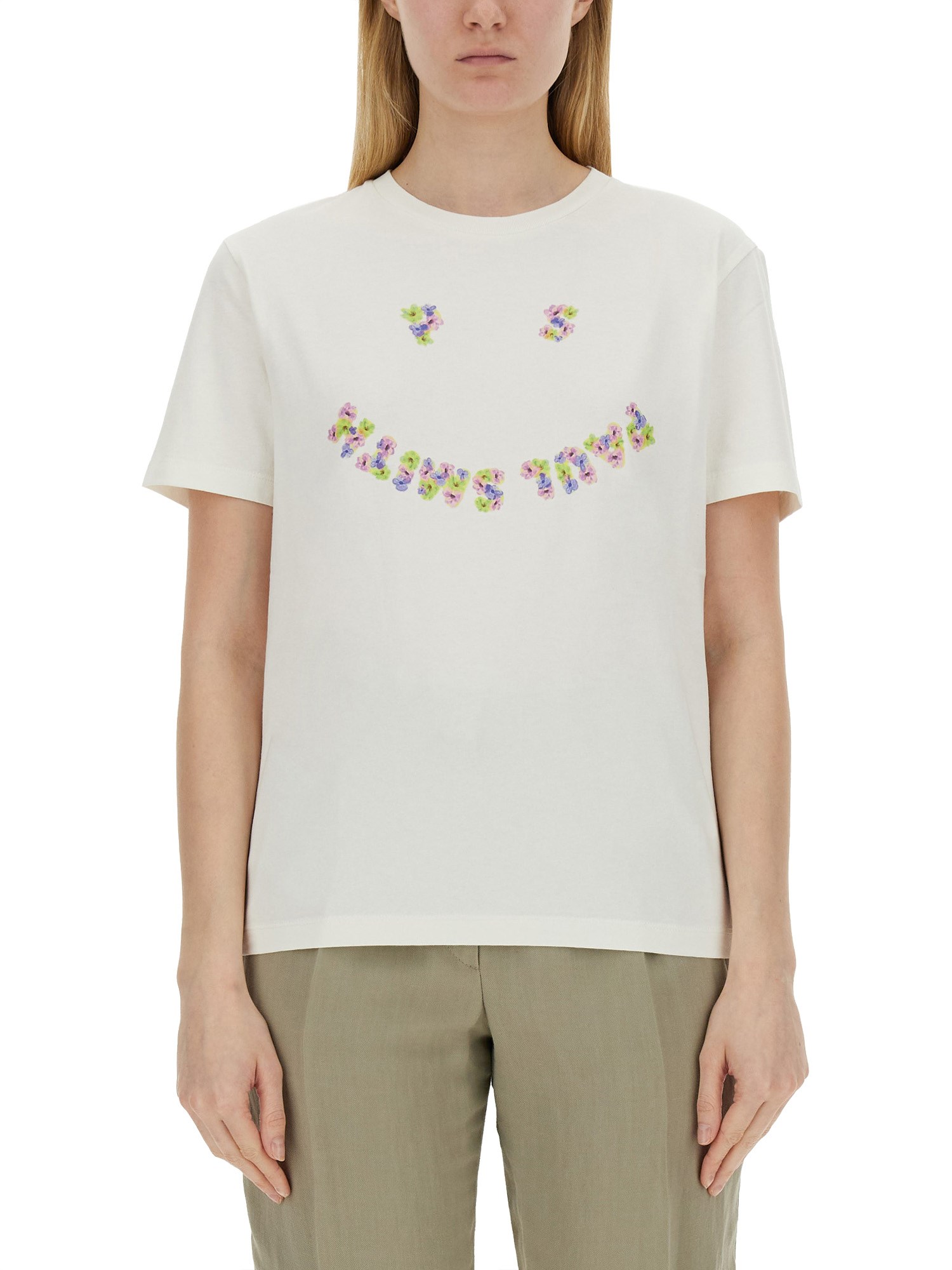 Shop Ps By Paul Smith T-shirt "floral" In White