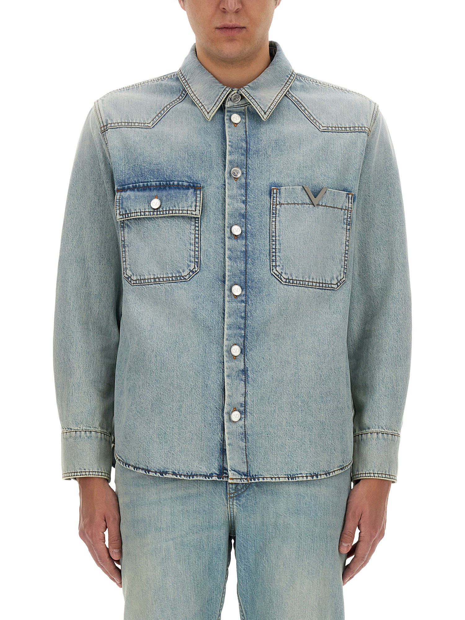 VALENTINO 26S RUFFLED COLLAR SHIRT 128