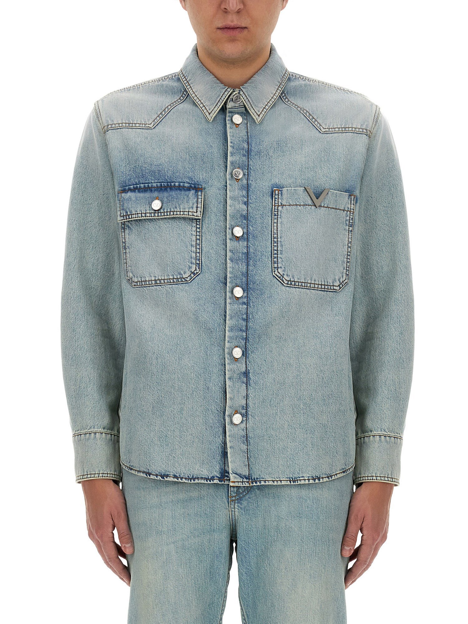 valentino denim shirt