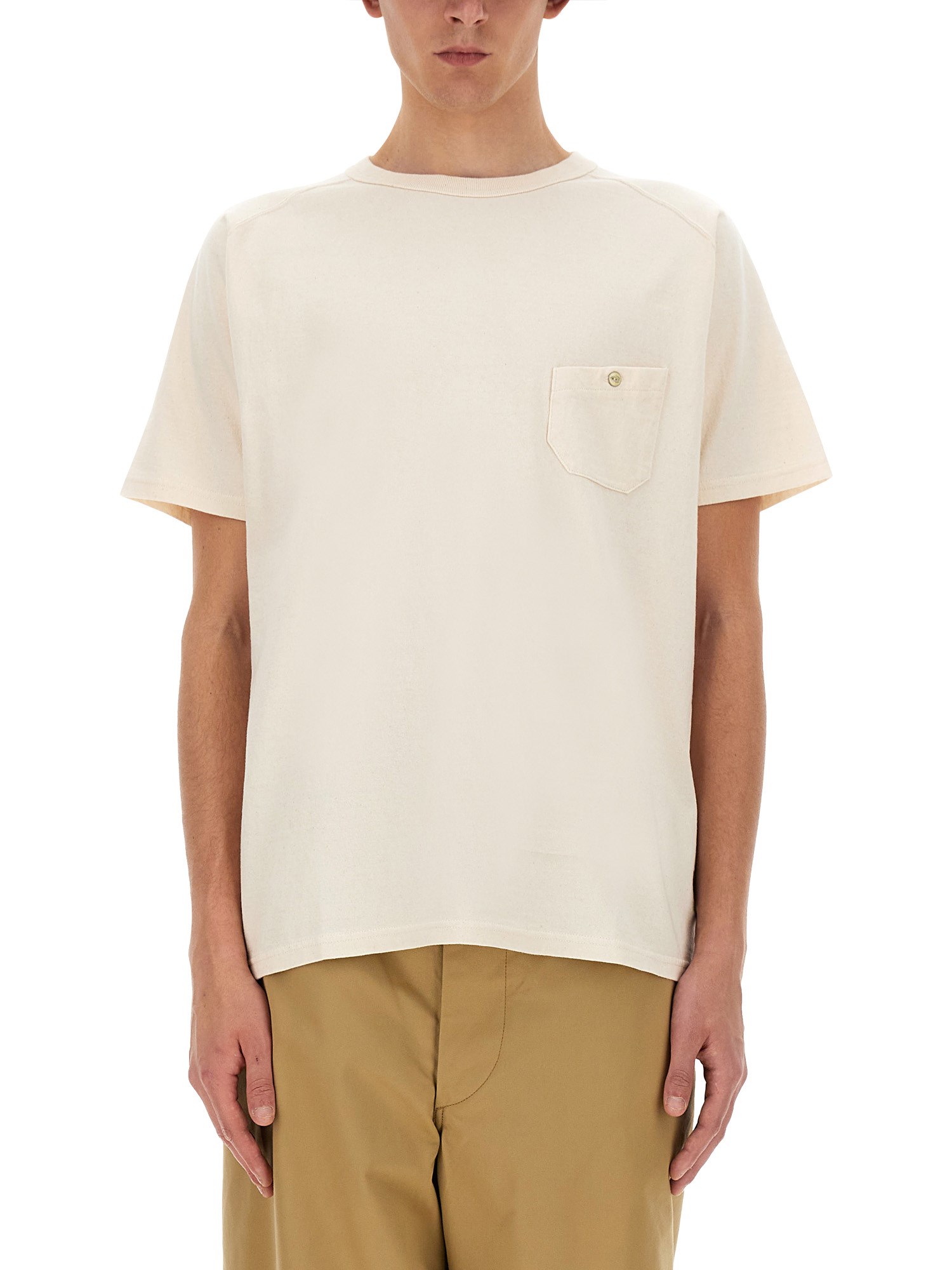 Nigel Cabourn Basic T-shirt In Ivory