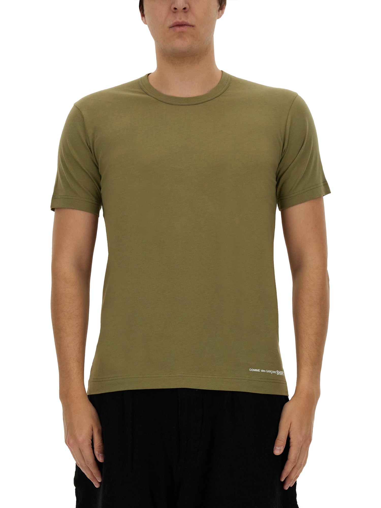 Comme Des Garçons Shirt T-shirt With Logo In Brown