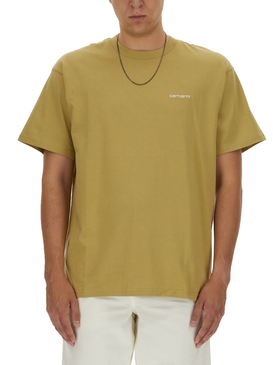 CARHARTT WIP T-SHIRT IN JERSEY DI COTONE CON RICAMO LOGO