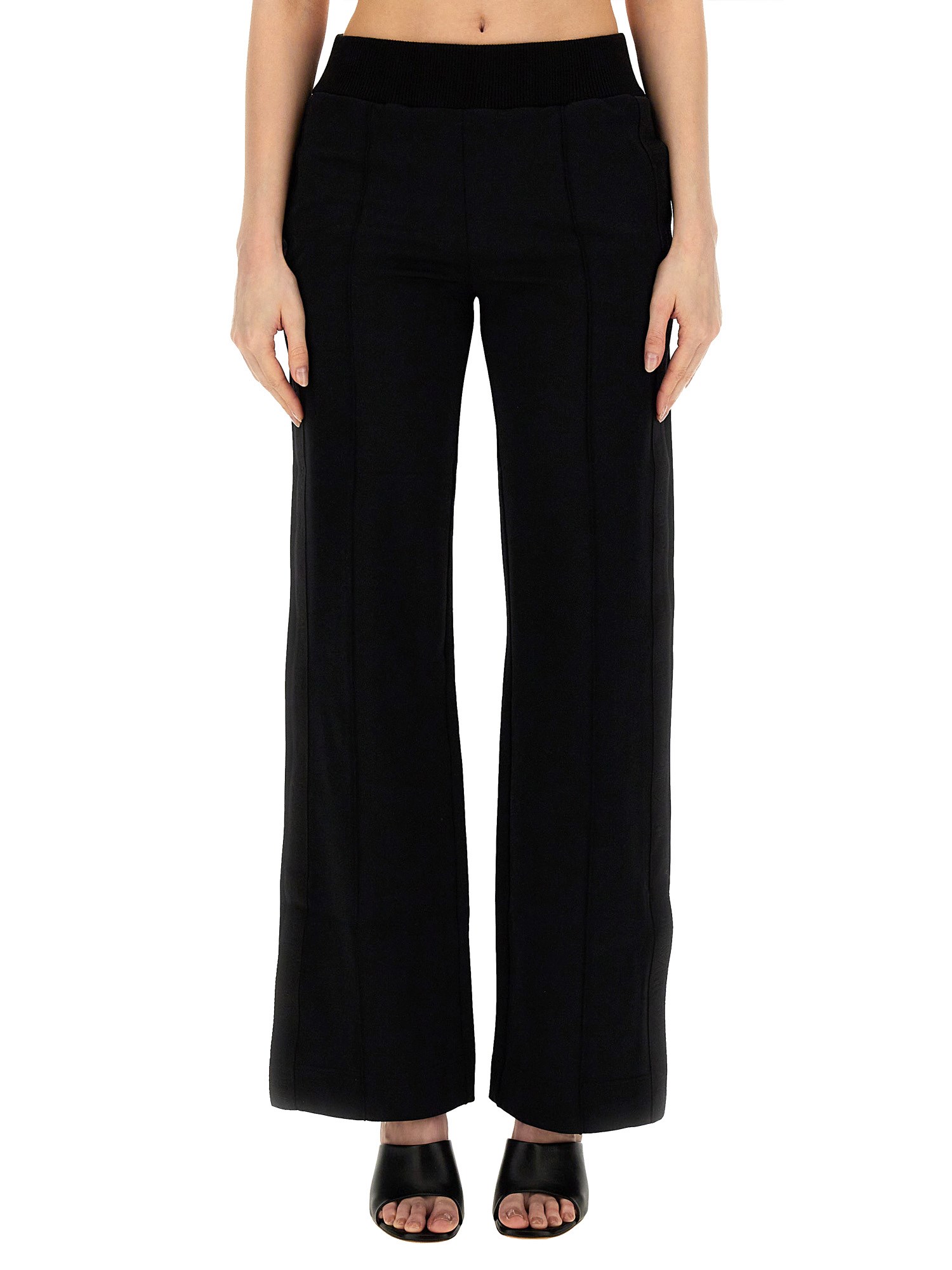 Off-white Pleated Wool-twill Wide-leg Pants In Black