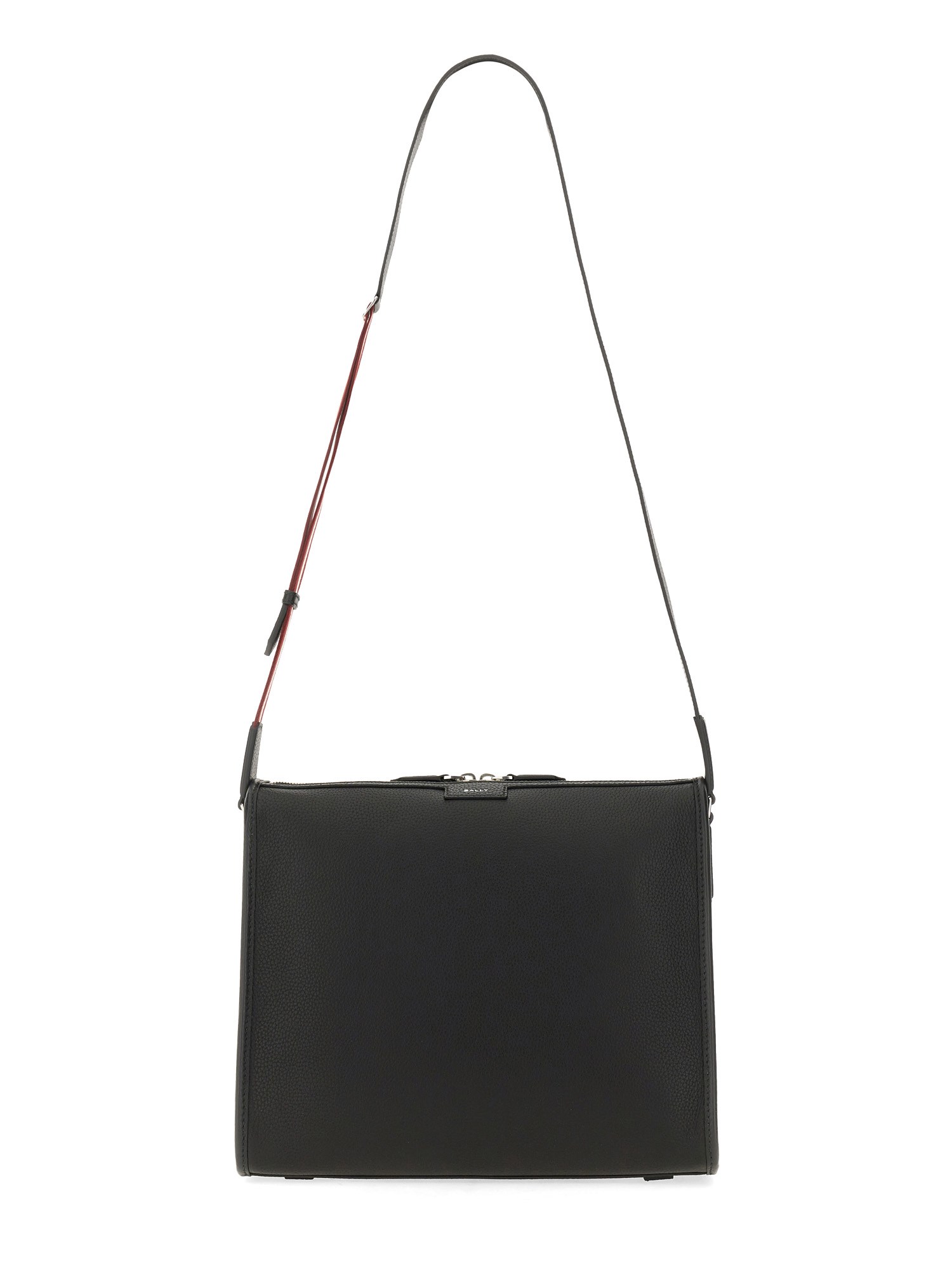 Shop Bally Nylon "code" Shoulder Bag In Black
