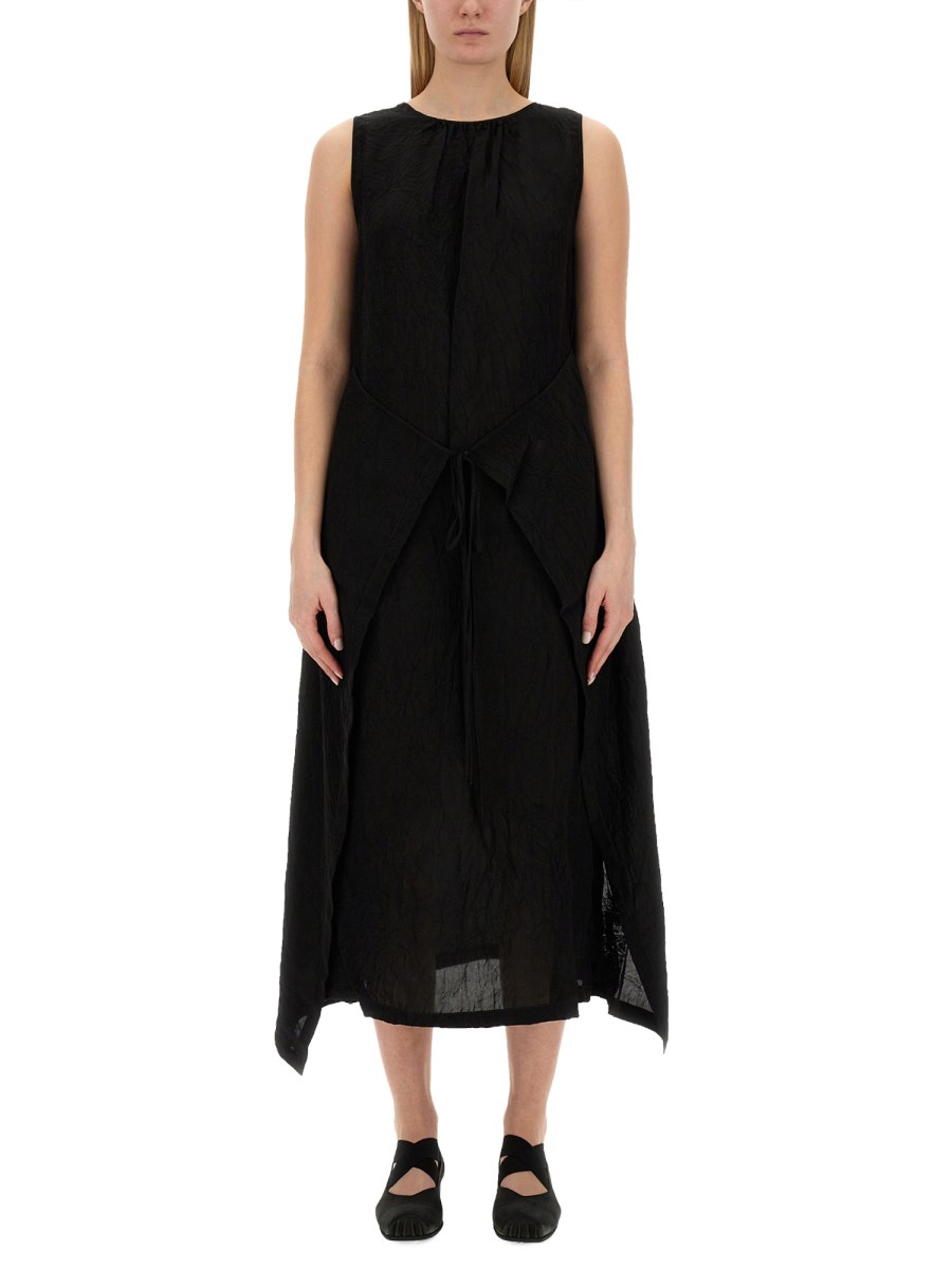 ワンピース UMA WANG SS24 Black viscose Aerial dress (UP5002 UW900) UMA WANG Black Viscose Aerial Dress (UMA WANG/ワンピース