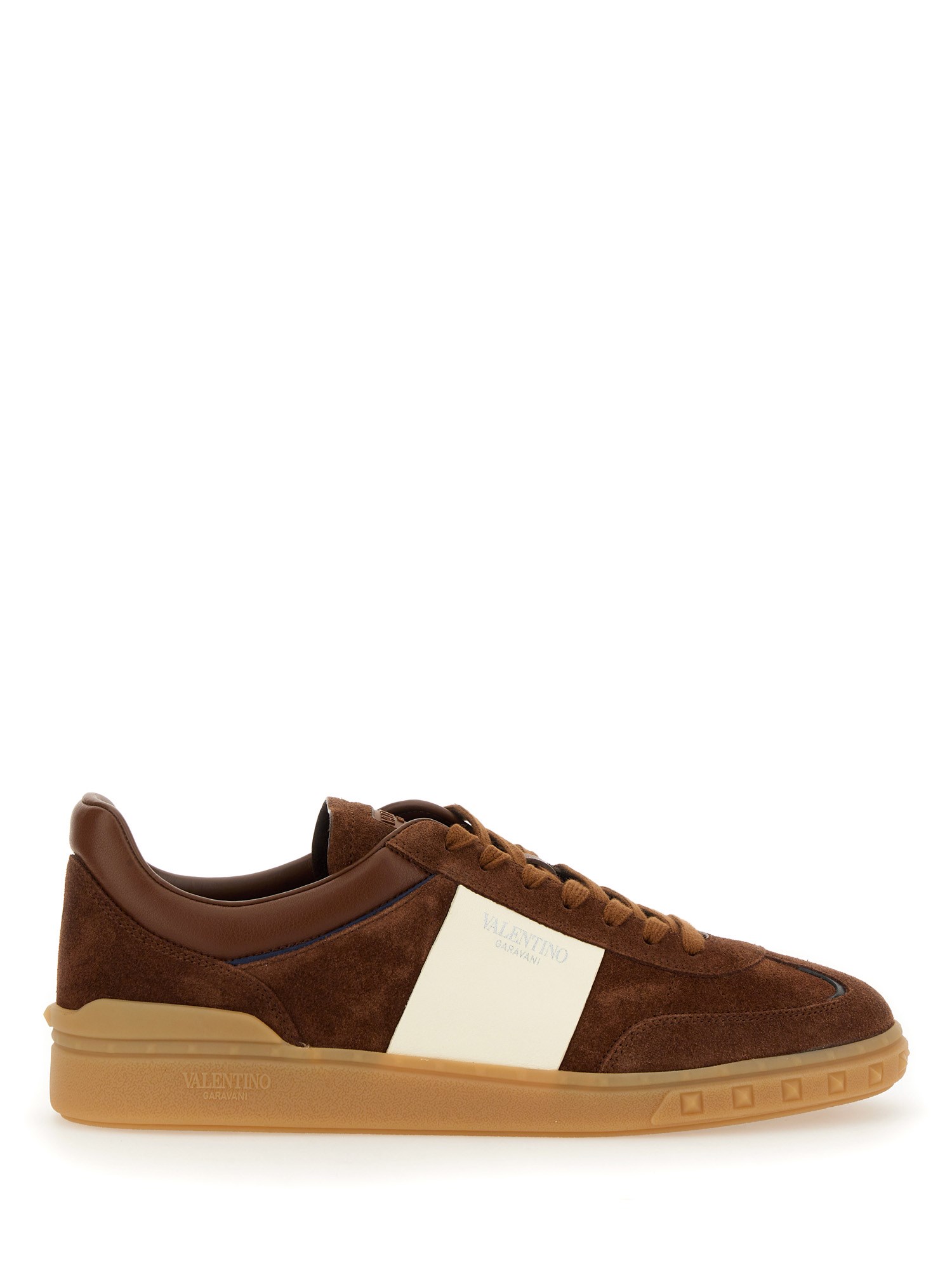Shop Valentino Sneaker With Logo In Brown