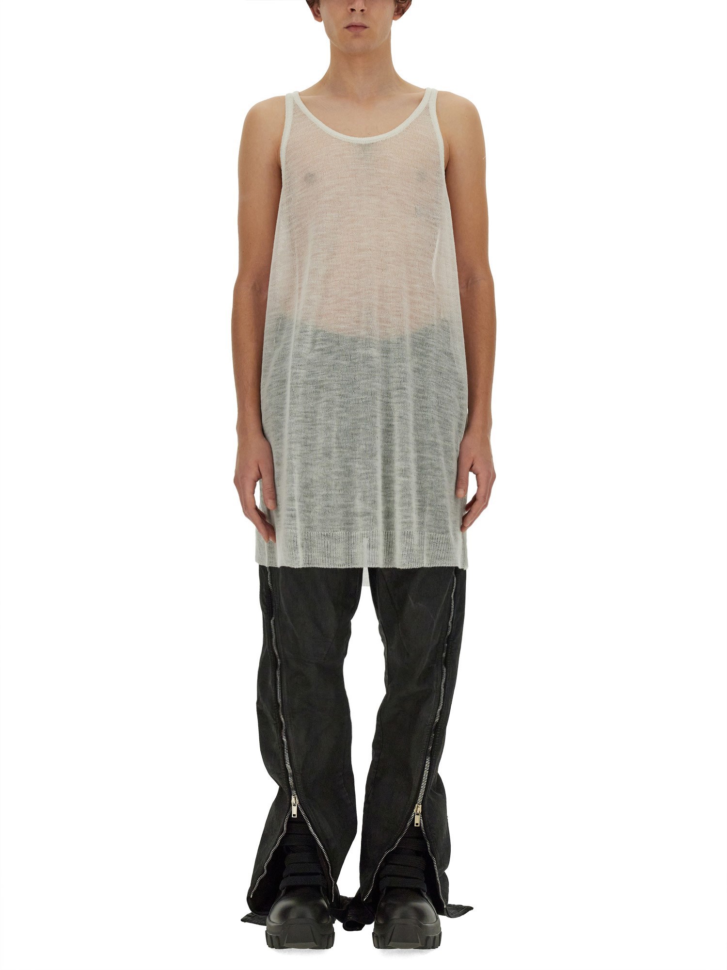 rick owens knitted tank top