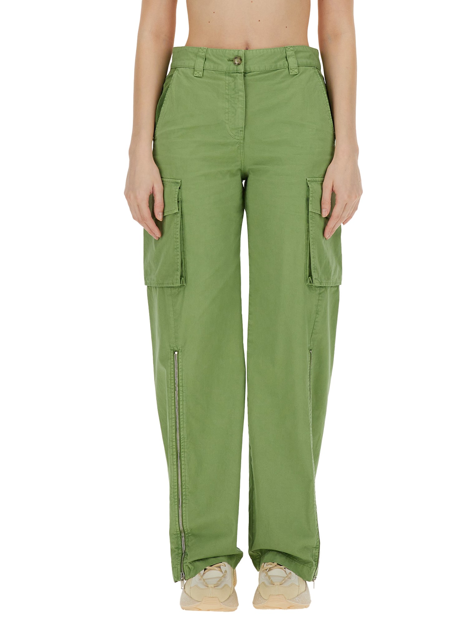 Shop Stella Mccartney Cargo Pants In Military Green