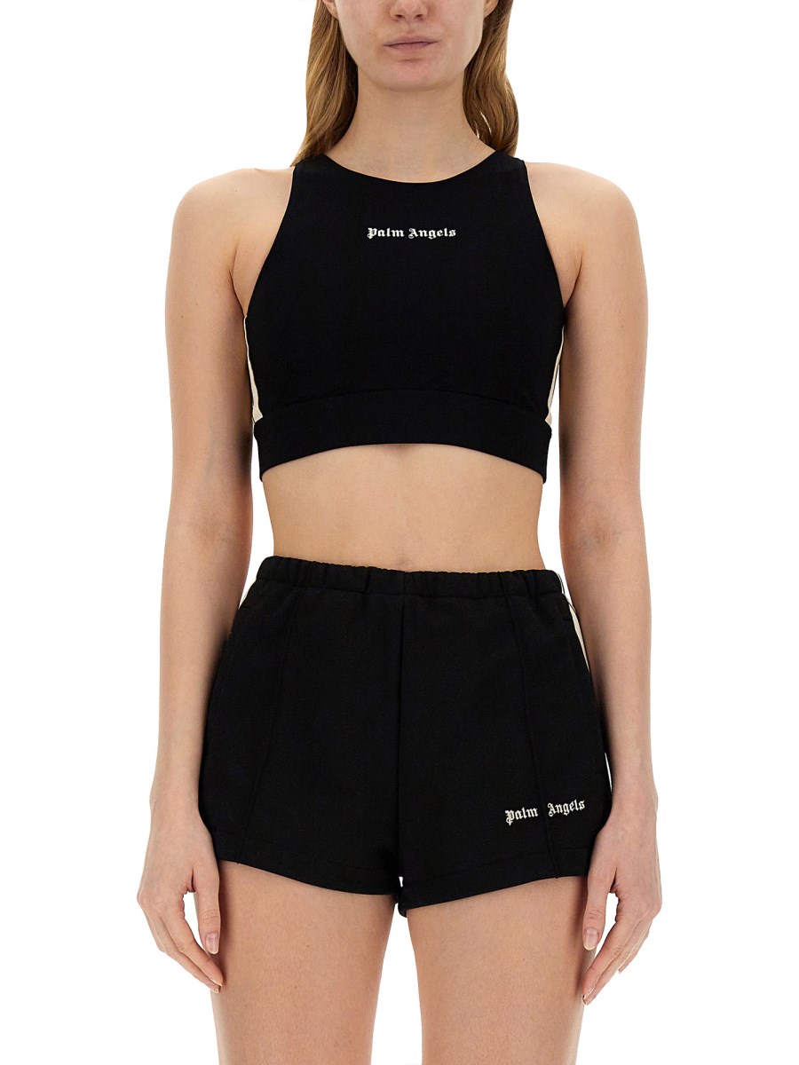 PALM ANGELS CROP TOP CON LOGO