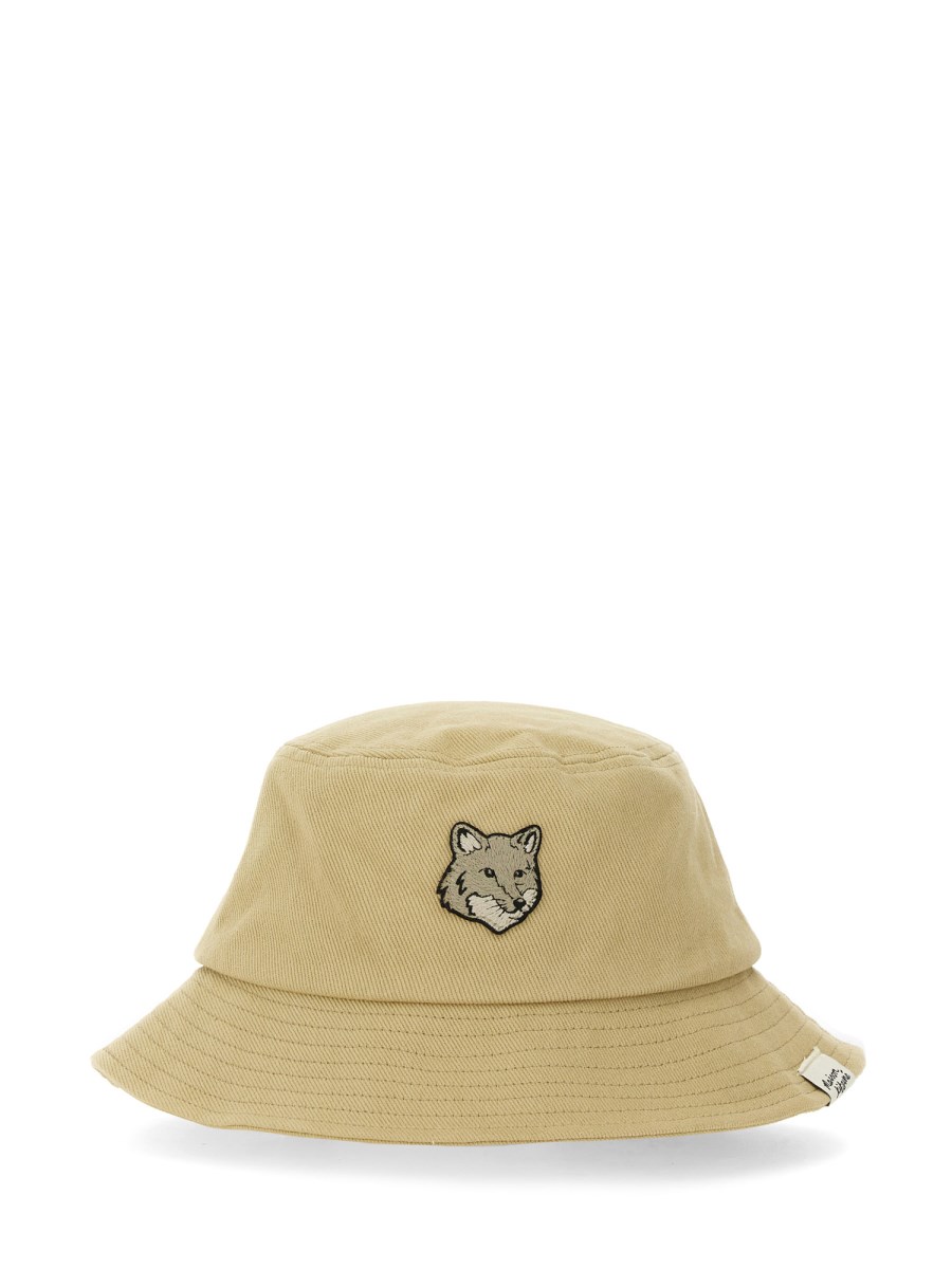 MAISON KITSUNE COTTON BUCKET HAT WITH FOX PATCH Eleonora Bonucci