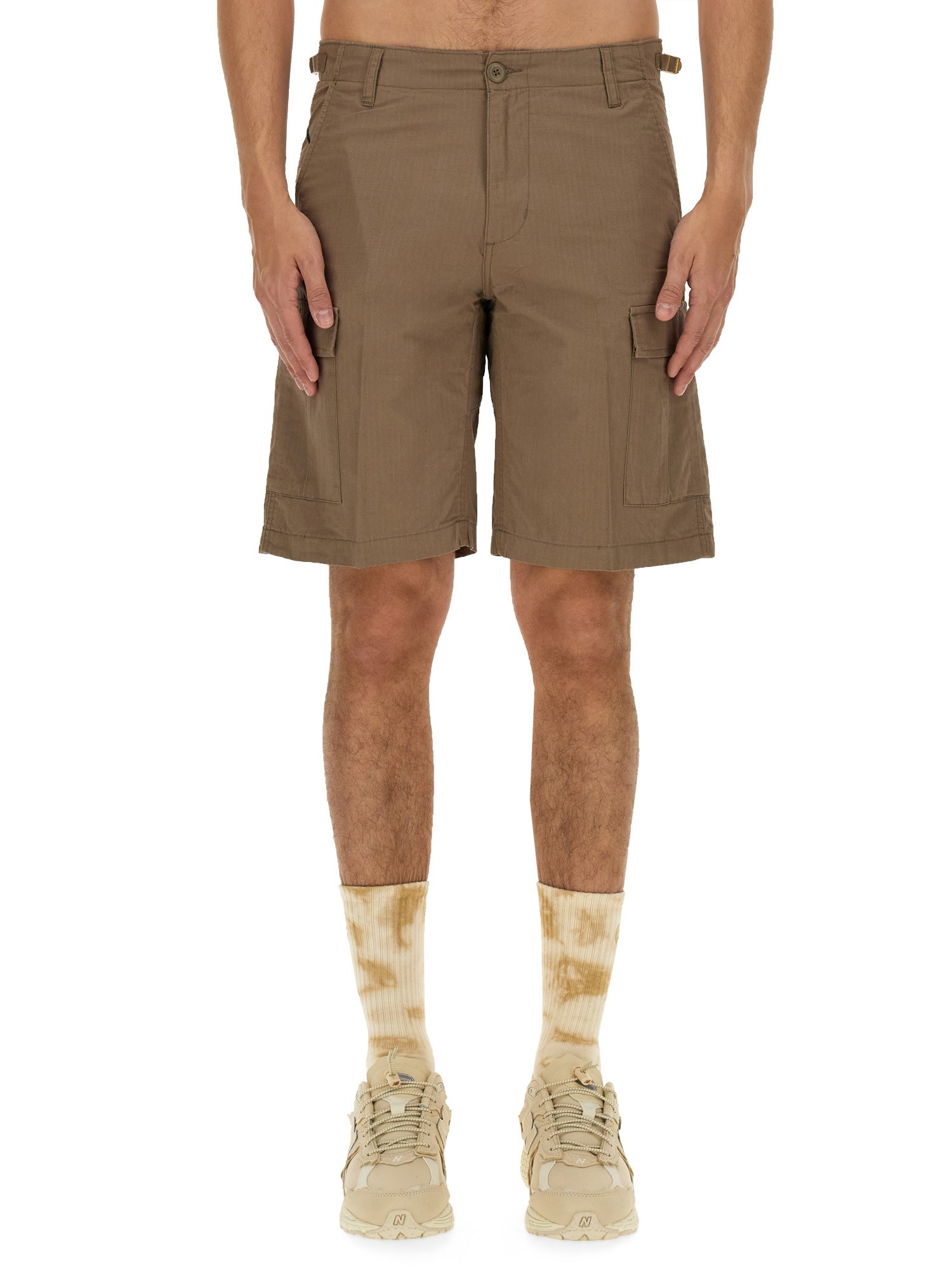 Carhartt Bermuda Shorts In Cotton In Brown