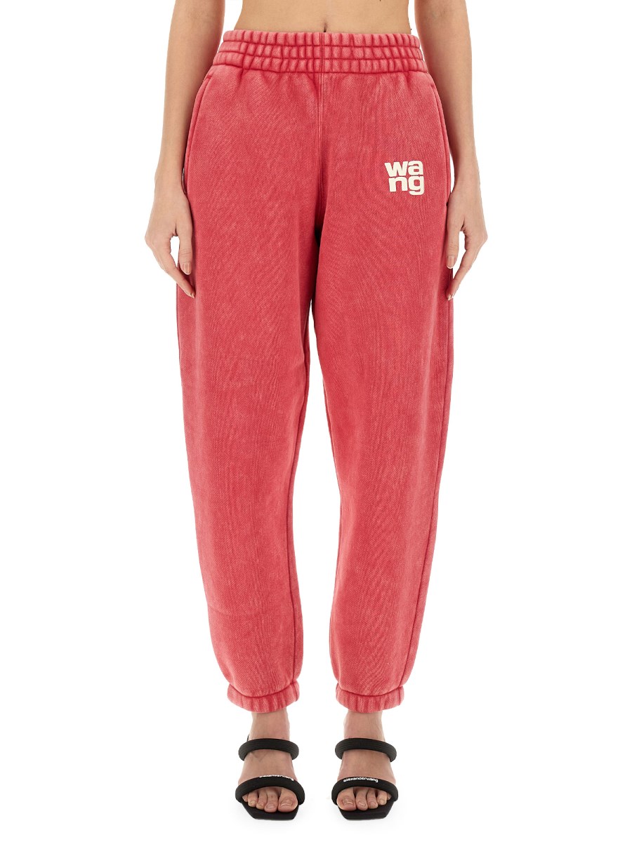 Womens Alexander Wang red Cotton Essential Sweatpants