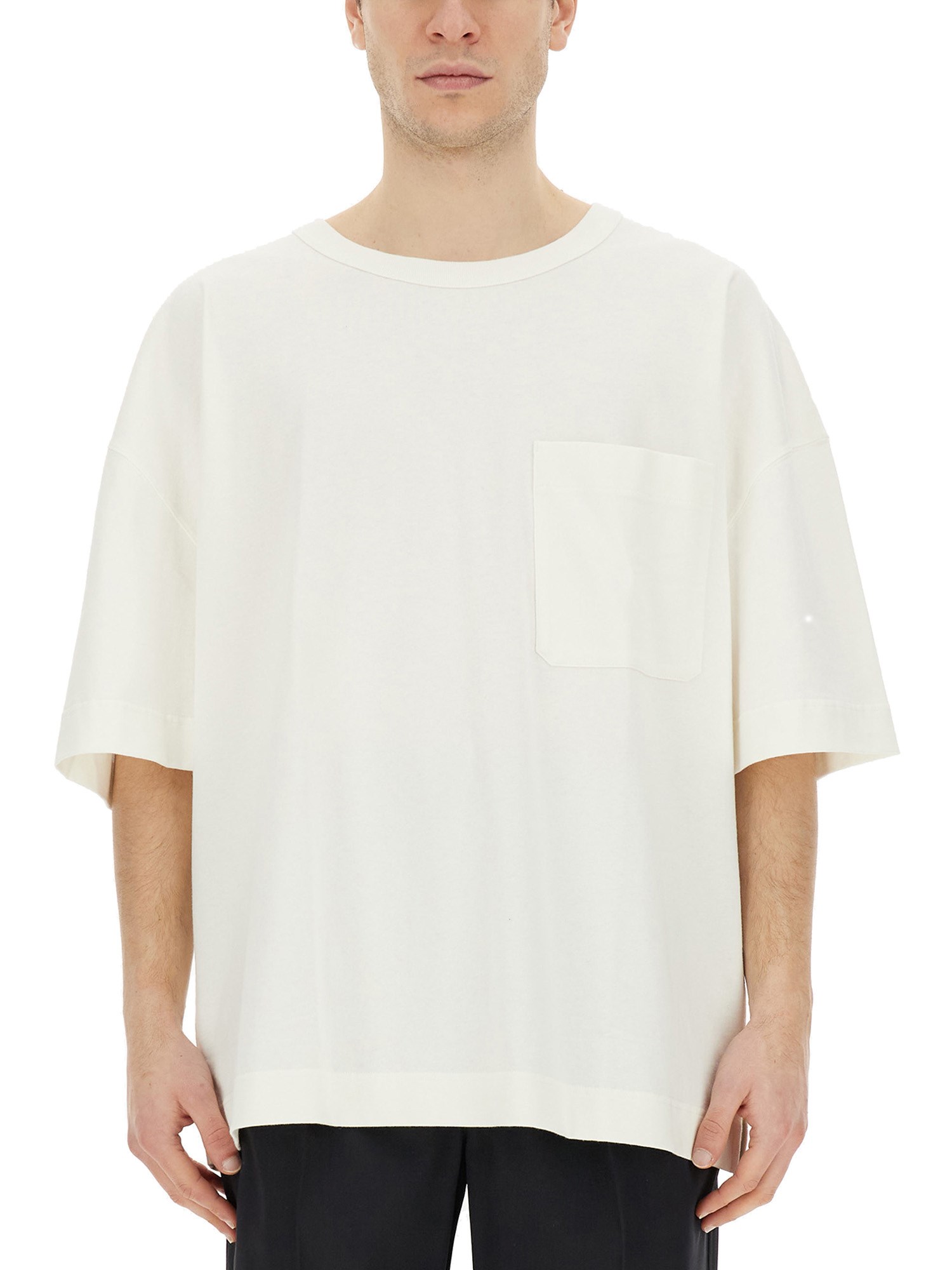 Shop Lemaire Boxy Fit T-shirt In White