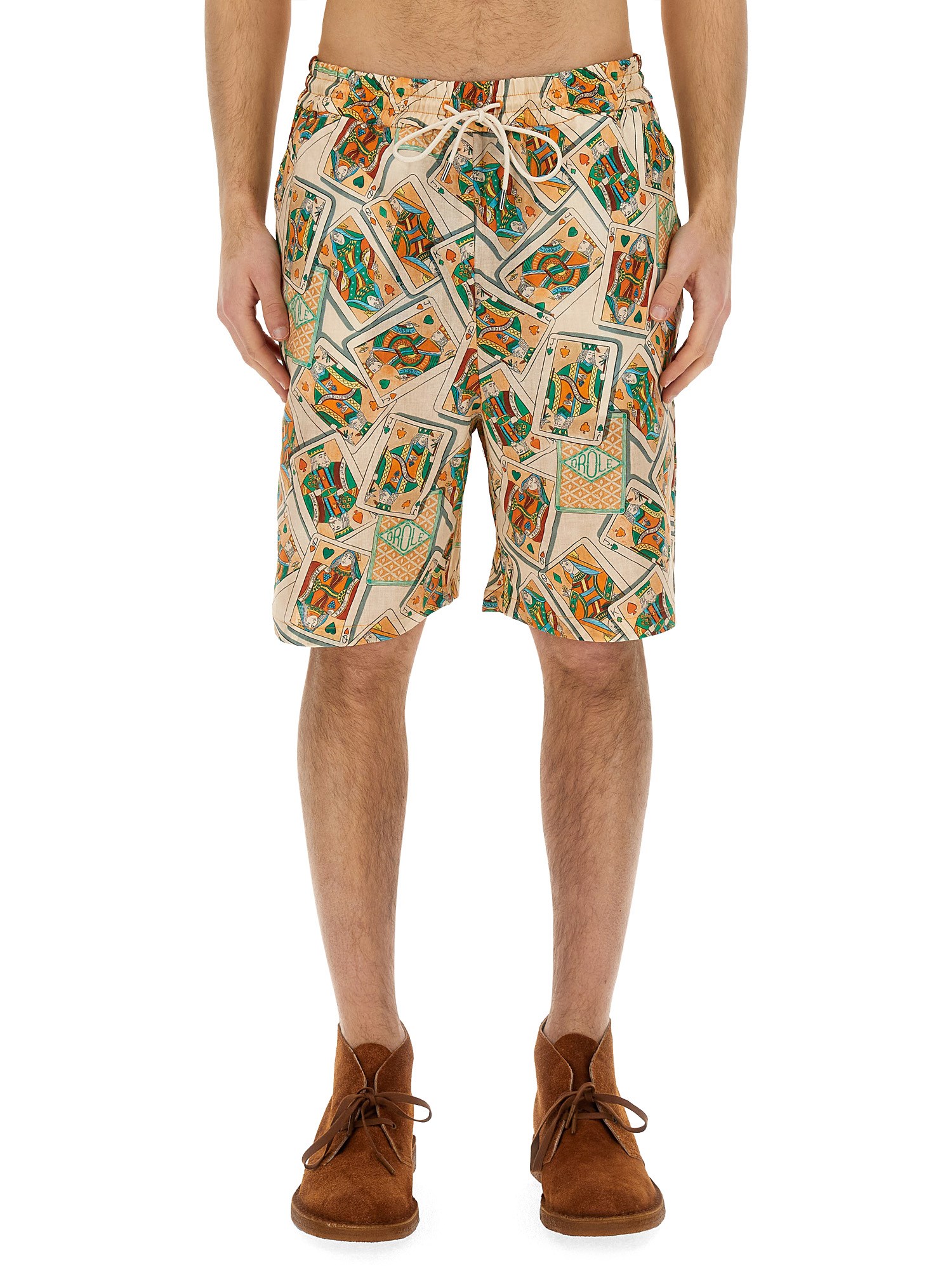 drÃ´le de monsieur bermuda shorts with print