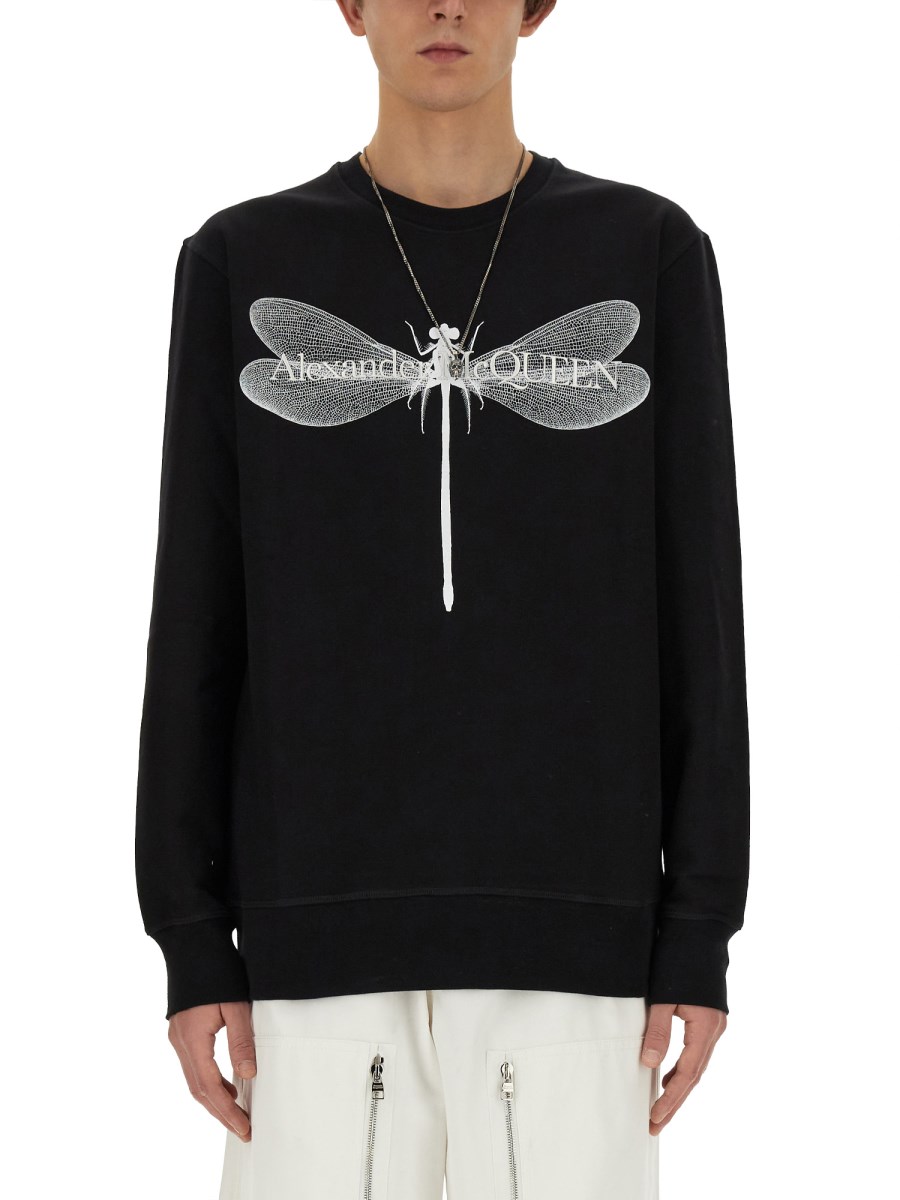 ALEXANDER McQUEEN COTTON DRAGONFLY SWEATSHIRT Eleonora Bonucci