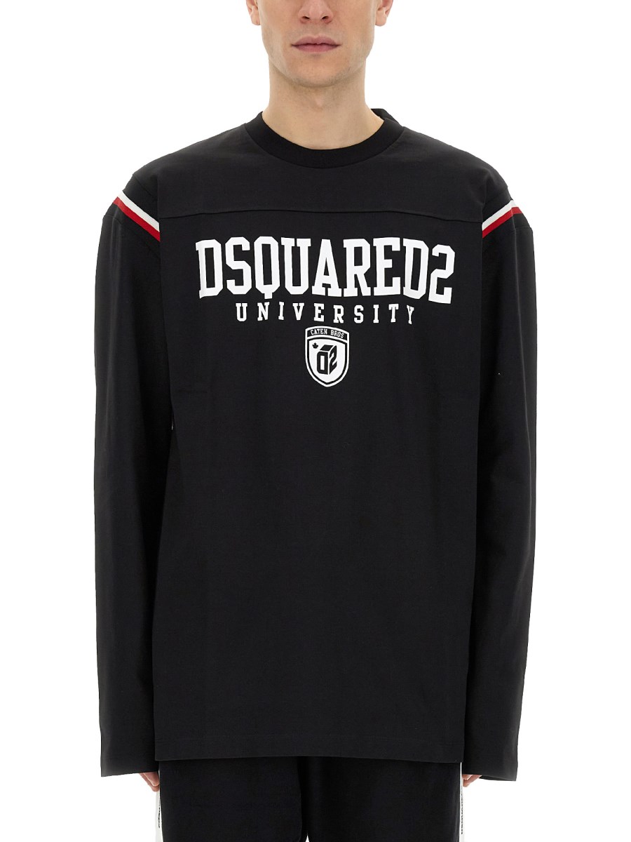 DSQUARED FELPA IN COTONE CON LOGO