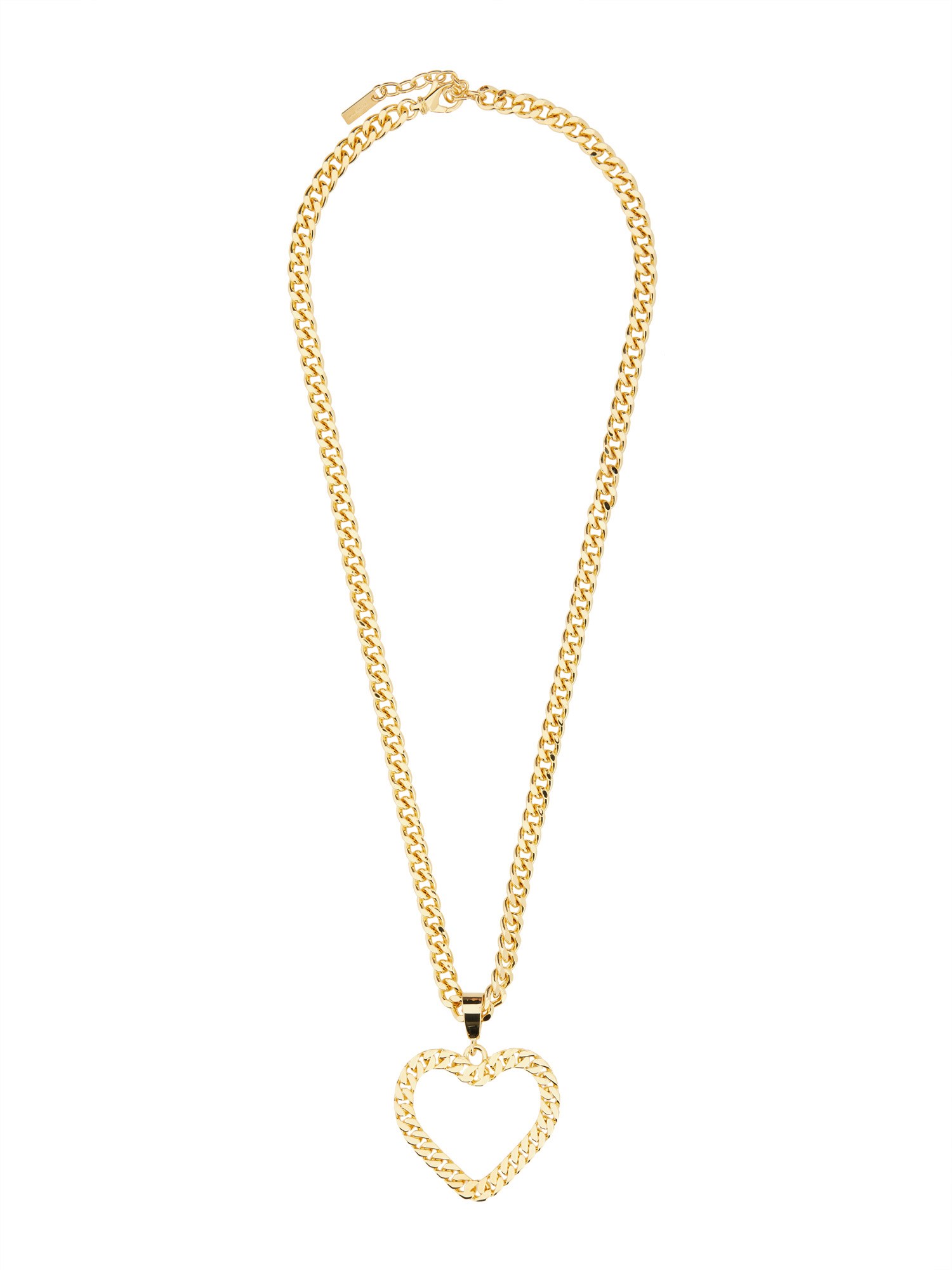 moschino chain heart necklace