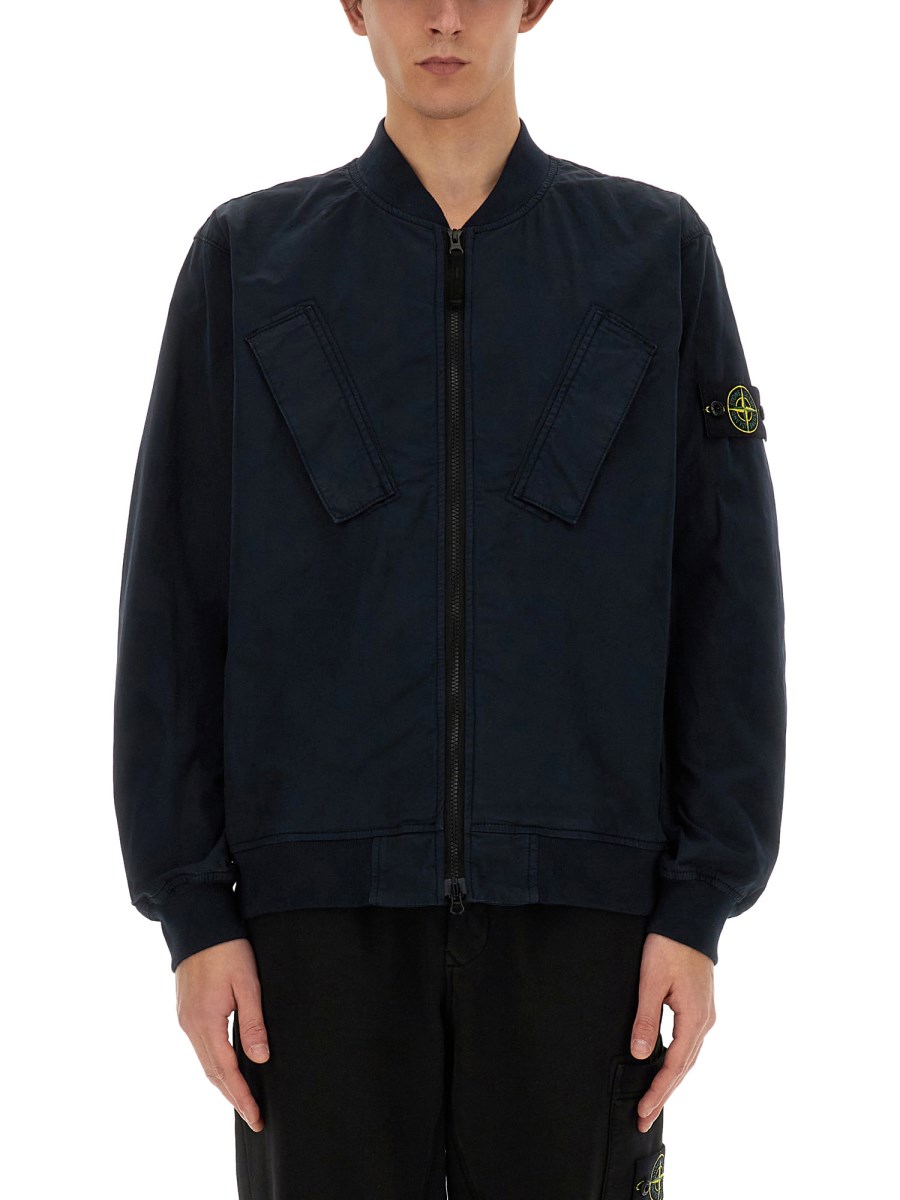 STONE ISLAND GIACCA CON PATCH LOGO