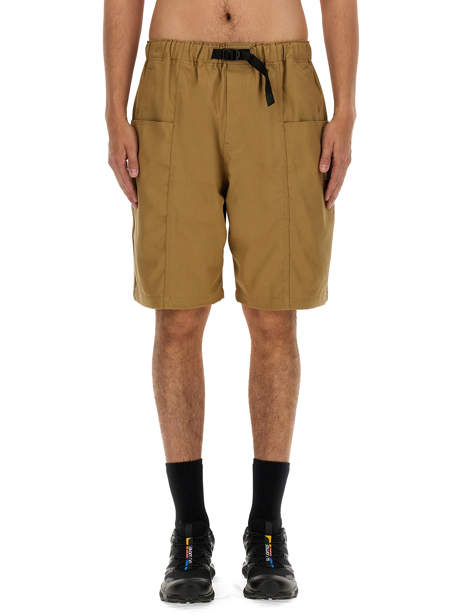 Shop South2 West8 Cotton Bermuda Shorts In Brown