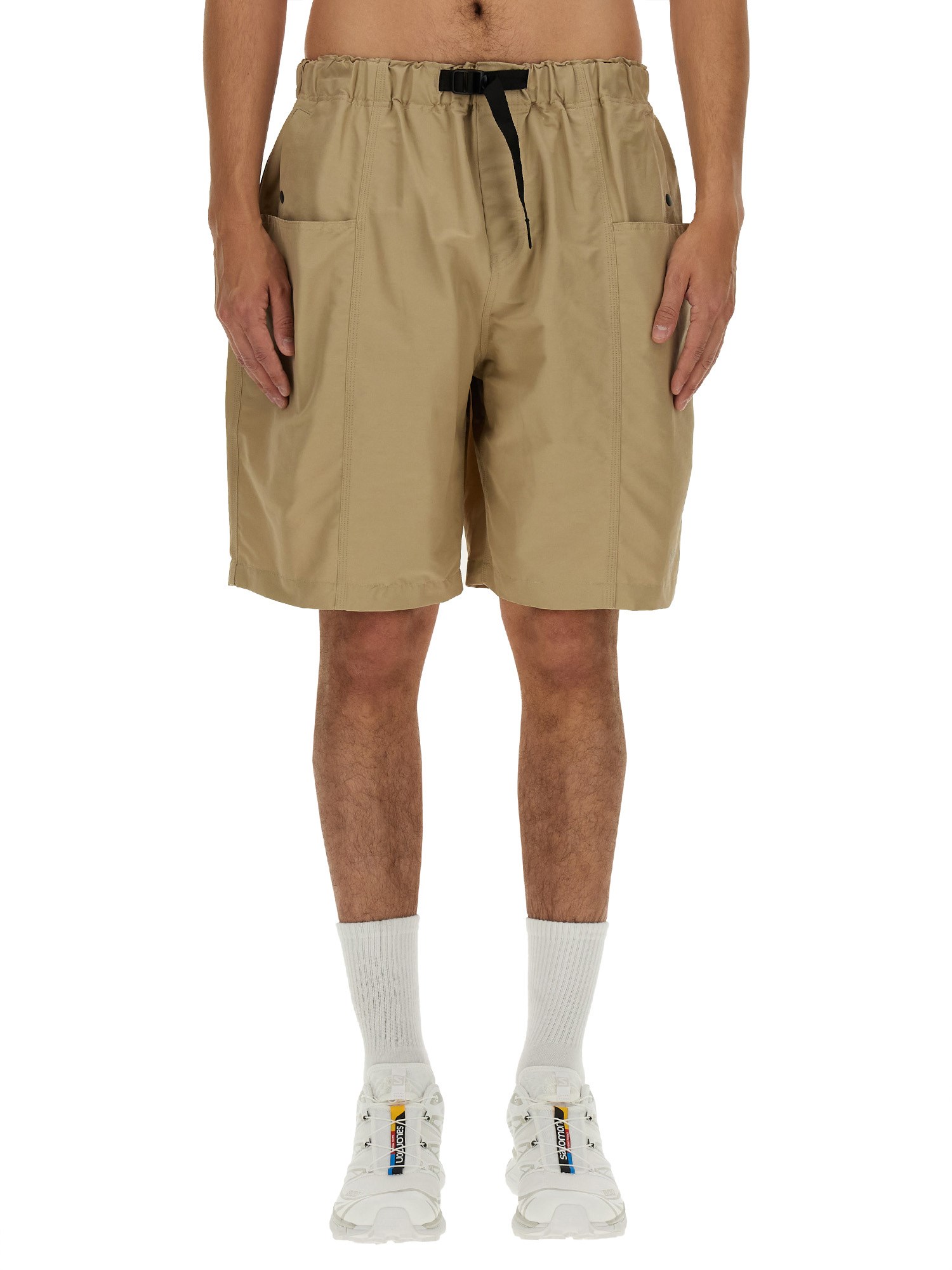 Shop South2 West8 Belted Bermuda Shorts In Beige