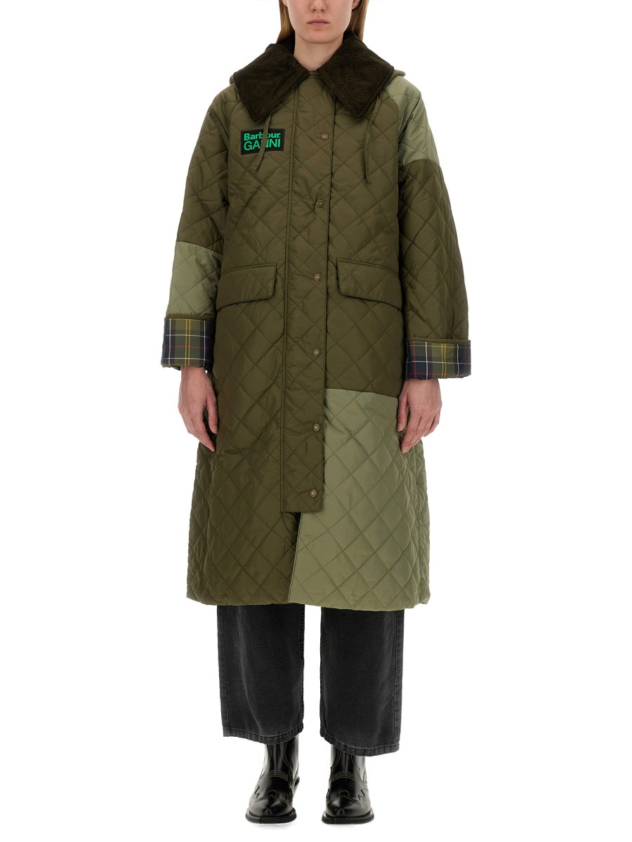 BARBOUR X GANNI GIACCA TRAPUNTATA BURGHLEY