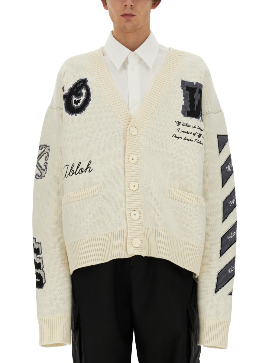 OFF-WHITE CARDIGAN VARSITY