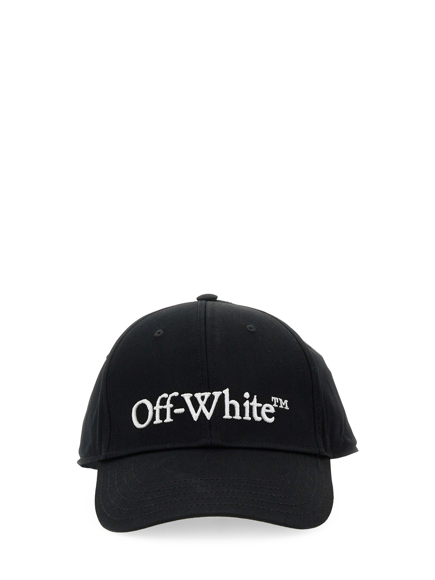 off-white hat with logo