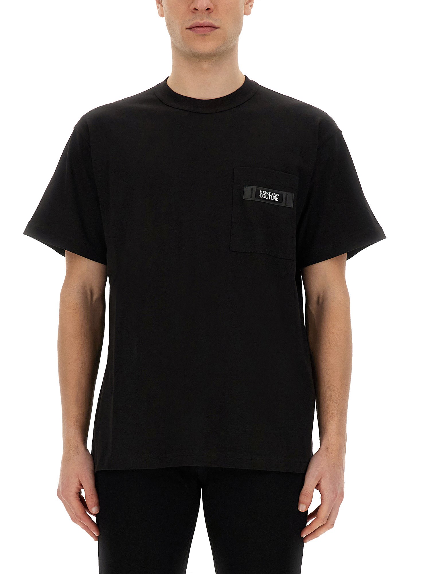 Versace Jeans Couture T-shirt With Logo In Black