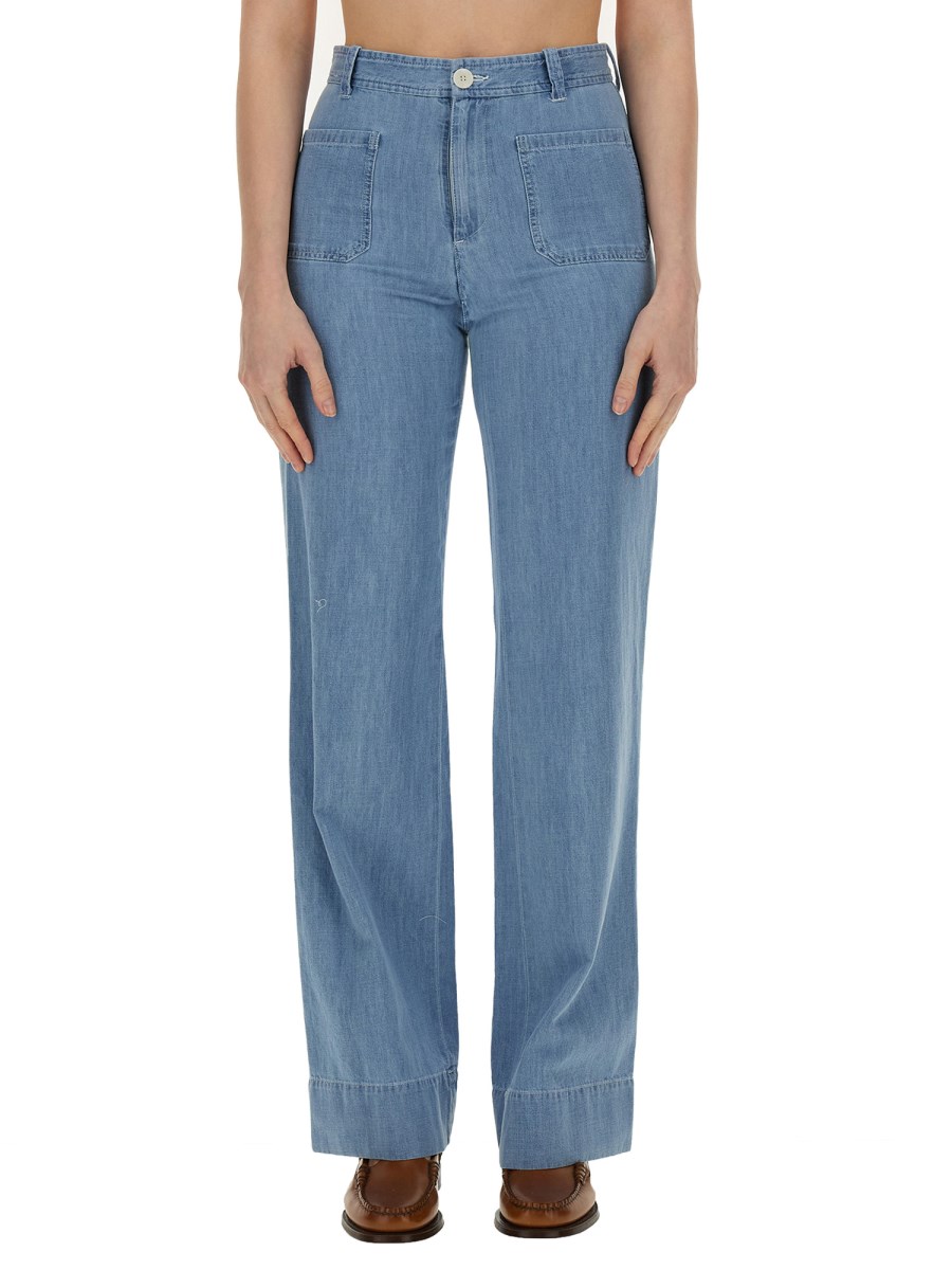 A.P.C. JEANS "EMILIE" IN DENIM DI COTONE