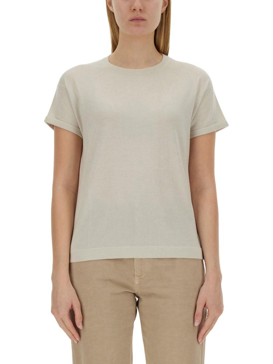 T-SHIRT IN CASHMERE E SETA