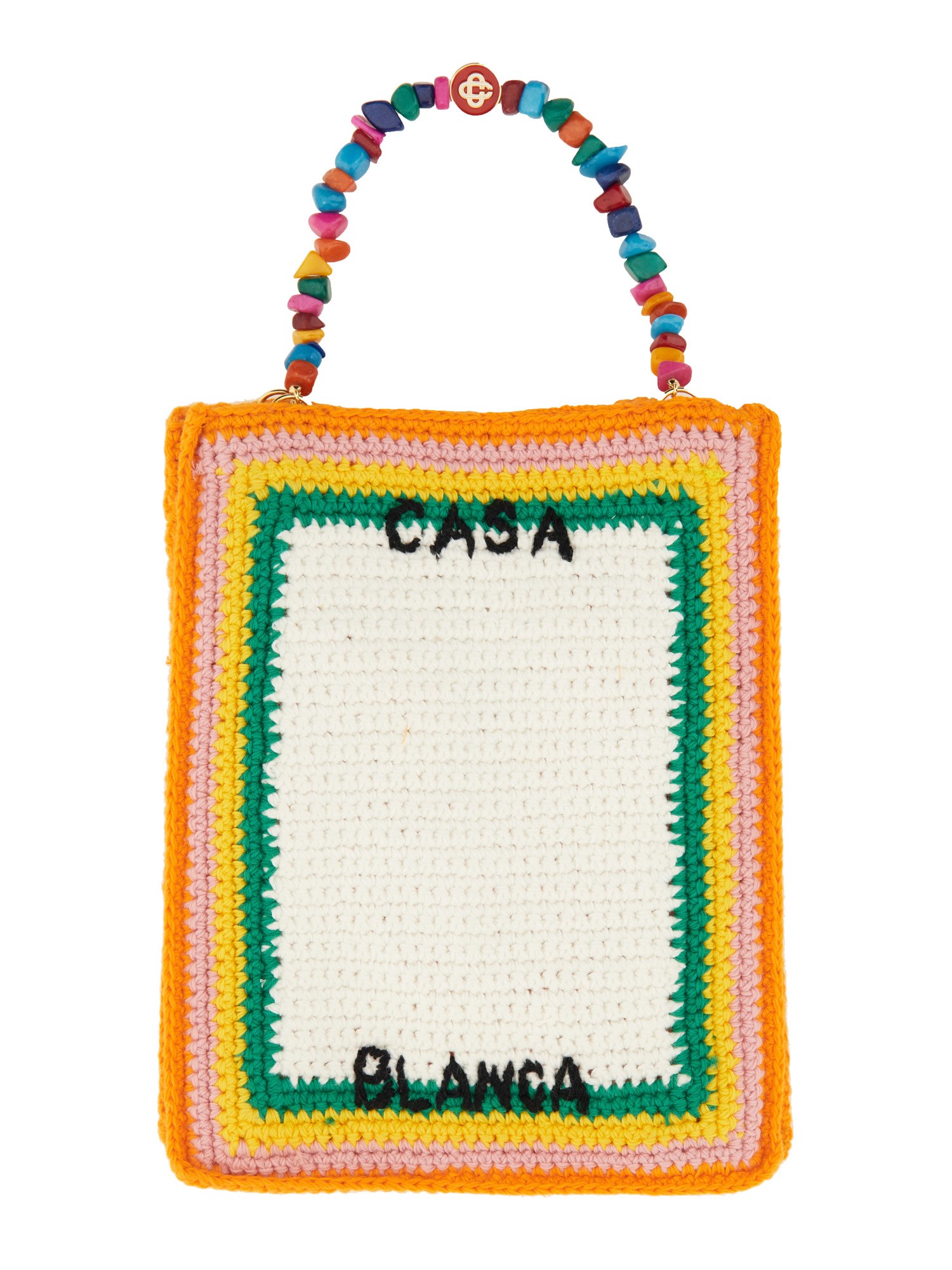Shop Casablanca Crochet Bag In Multicolour