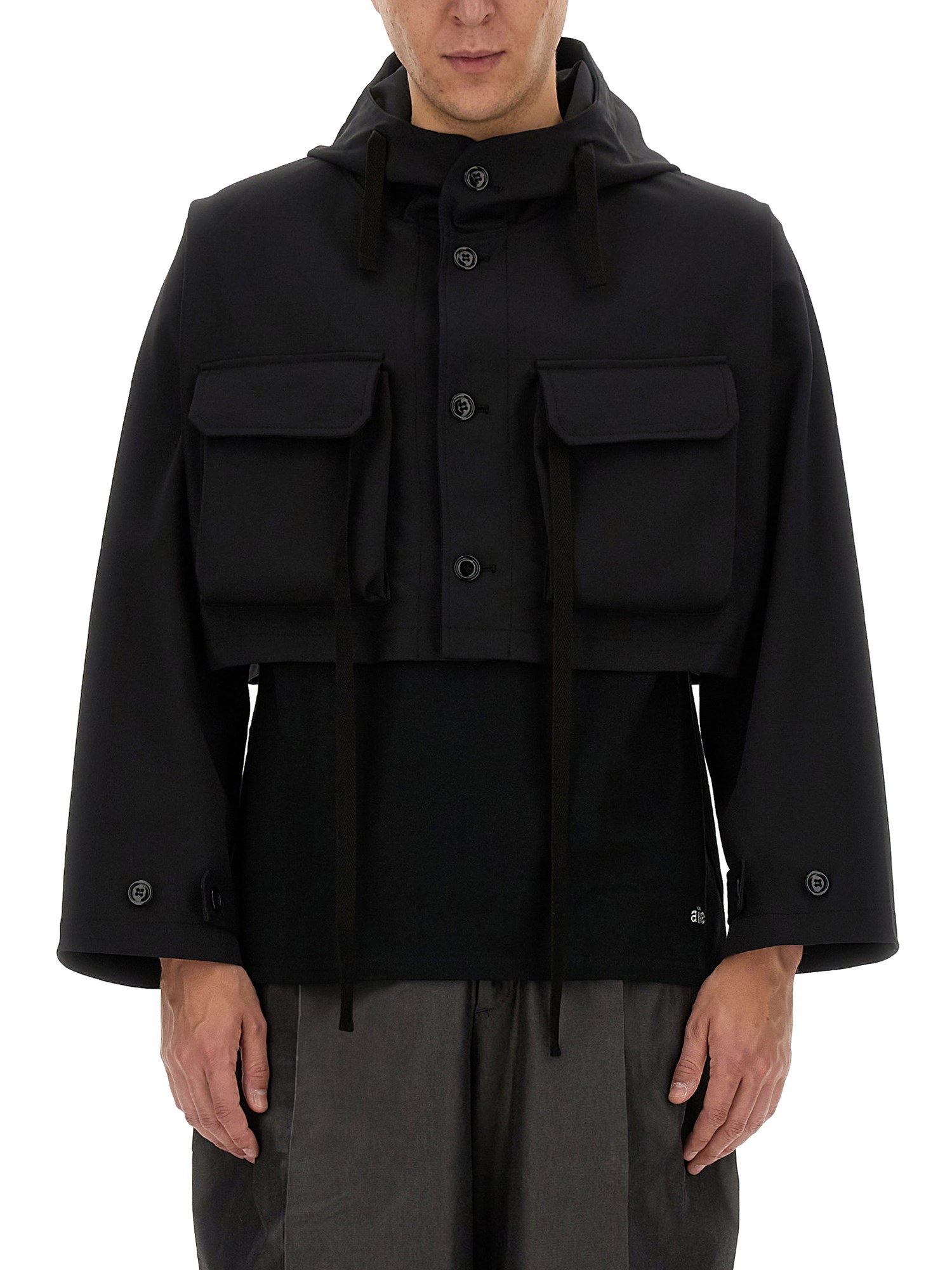 Aïe Aie Cropped Jacket In Black