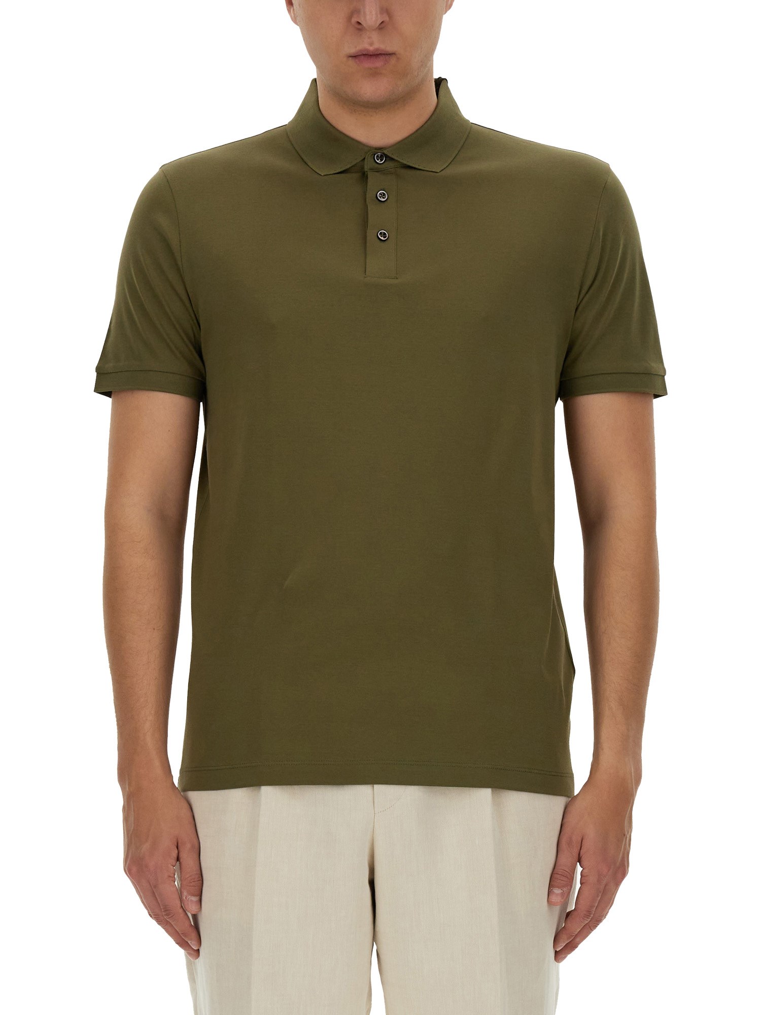 boss camel cotton polo