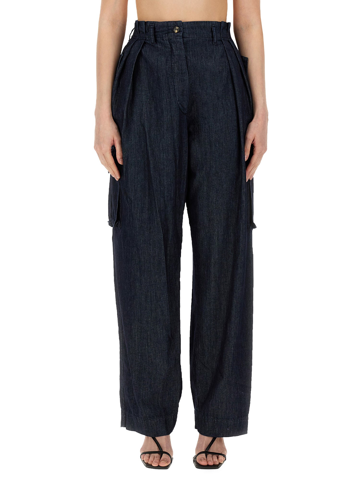 Dries Van Noten Cargo Trousers In Blue