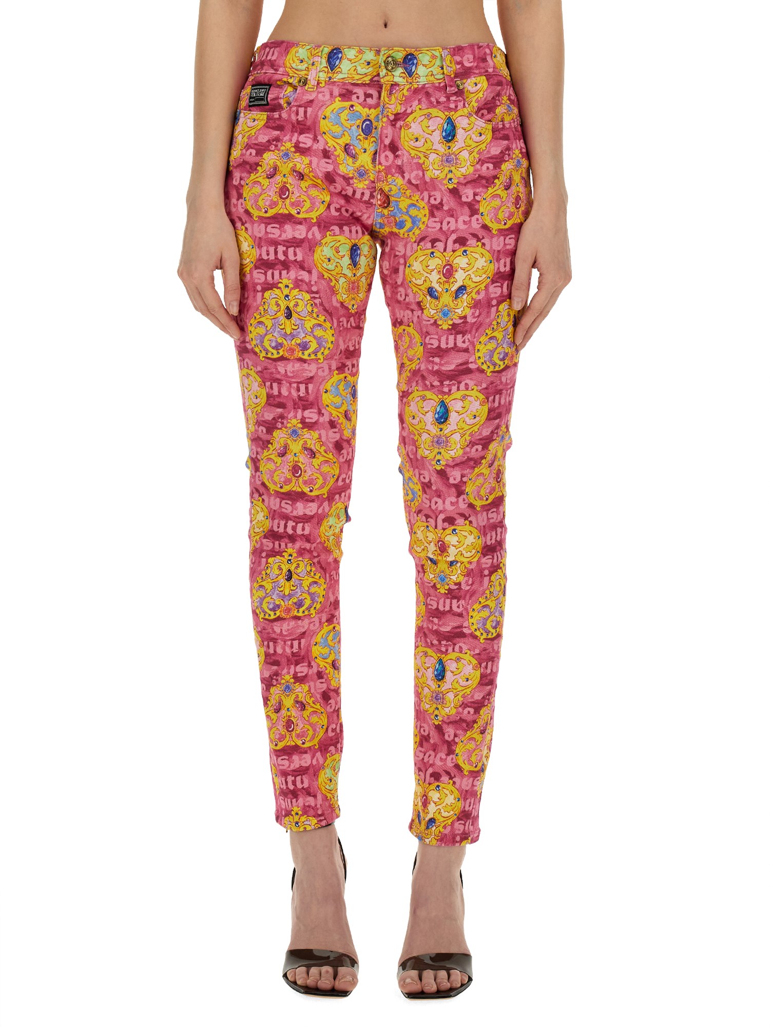 Versace Jeans Couture Skinny Fit Jeans In Multicolour