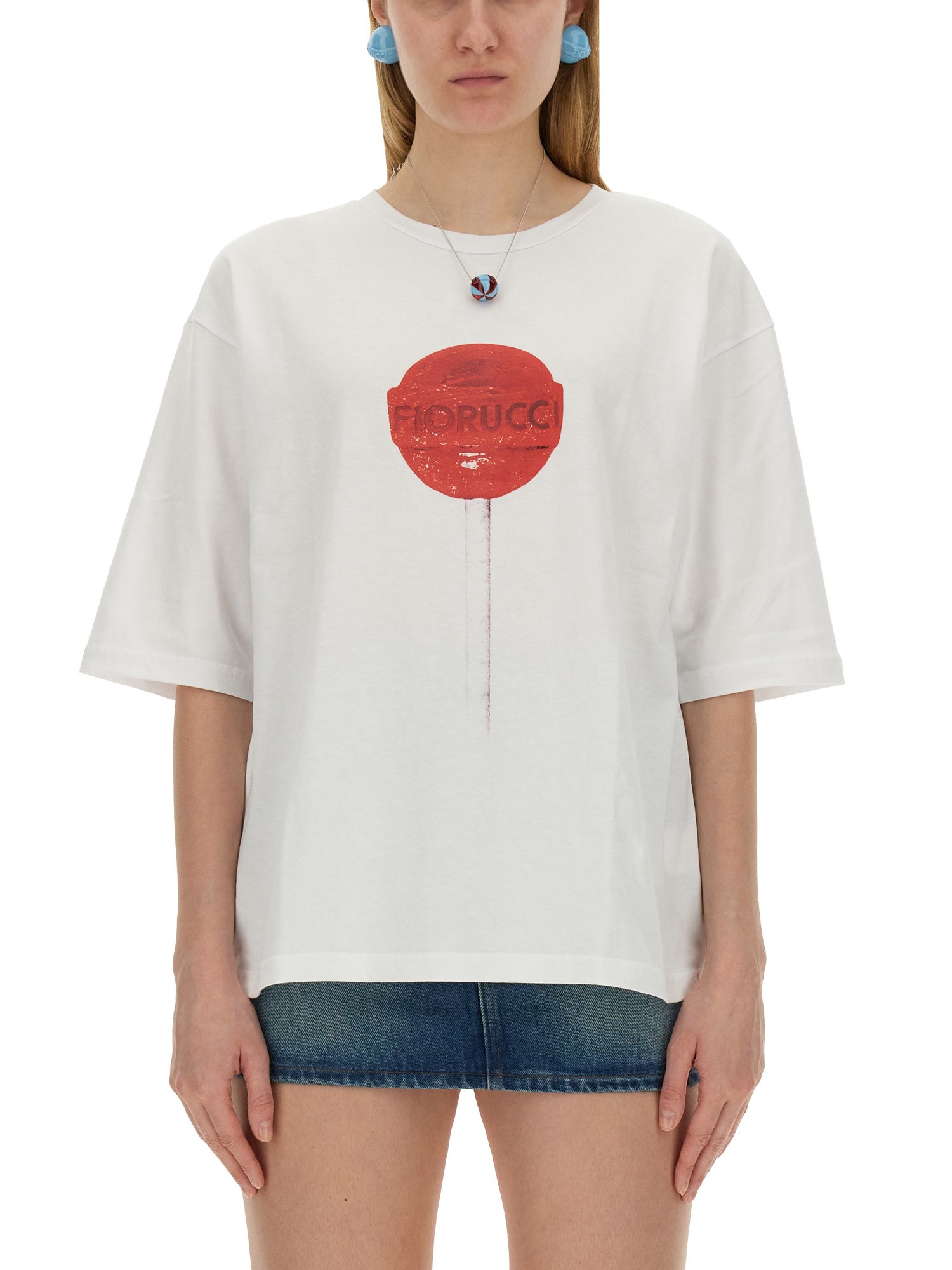 fiorucci lollipop print t-shirt