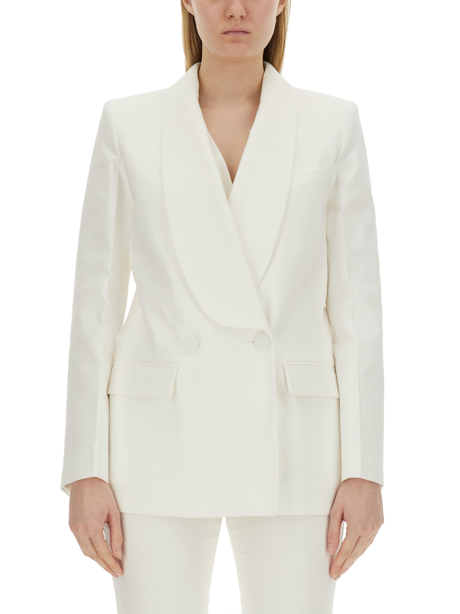 Shop Nina Ricci Double-breasted Jacket In White