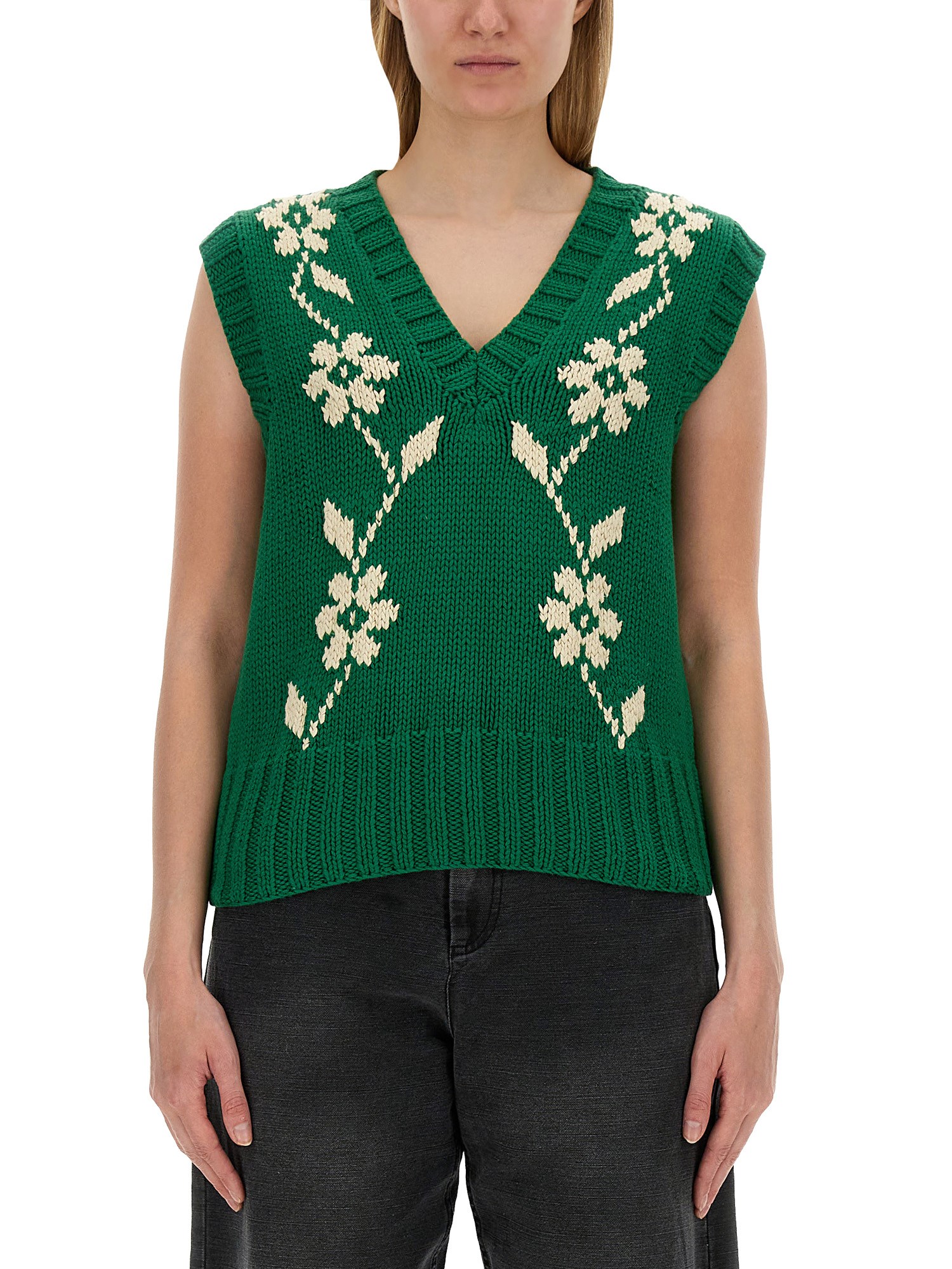 Shop Ymc You Must Create Knitted Vest In Green
