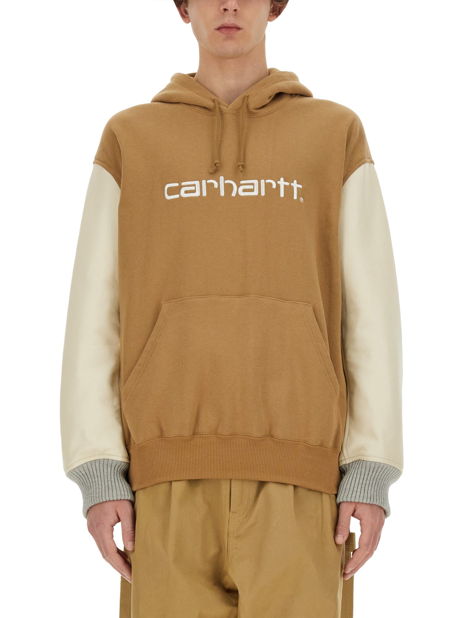 Junya Watanabe Relaxed-fit Cotton Sweatshirt In Beige
