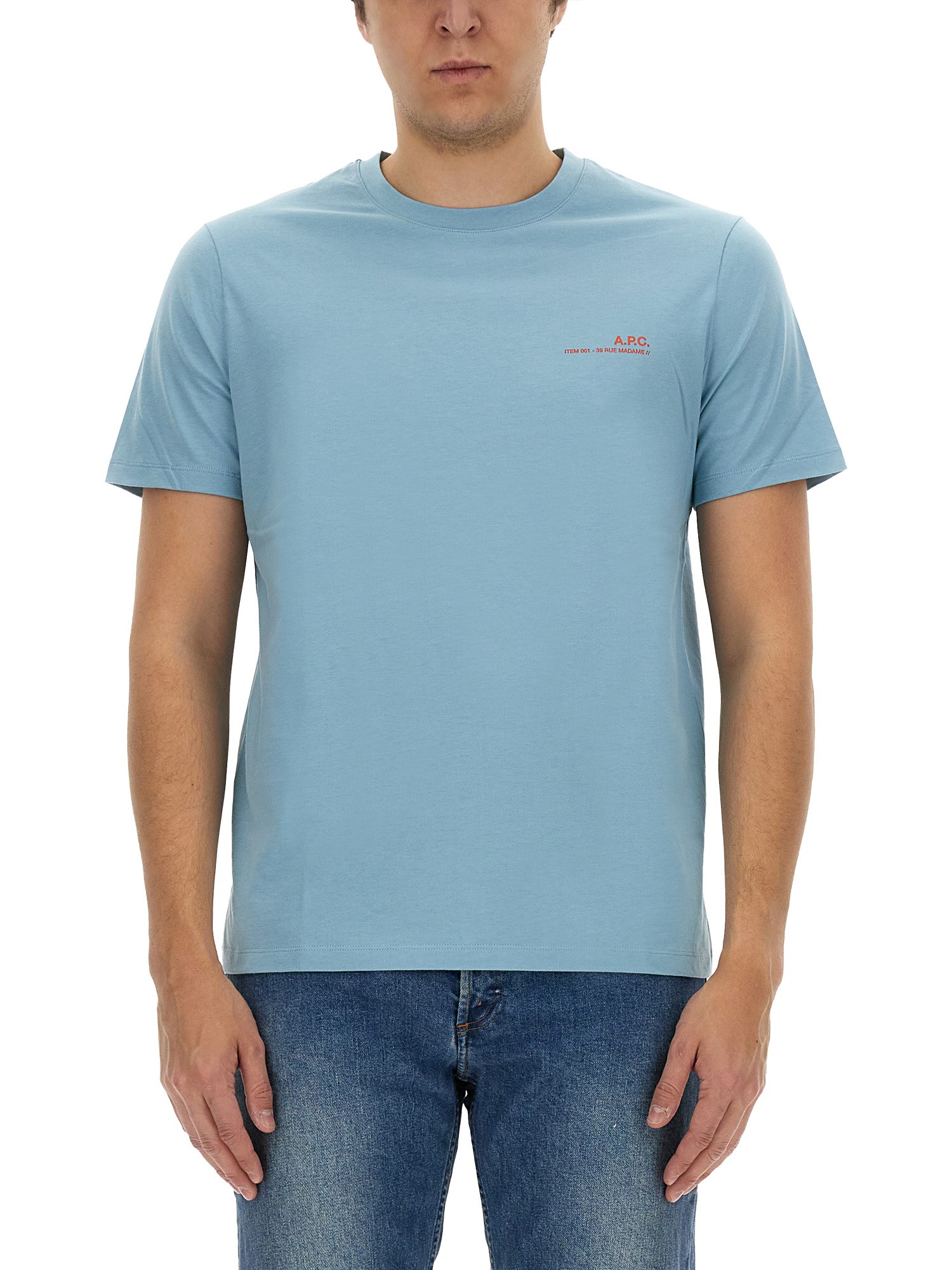 Shop Apc T-shirt "item" In Azure